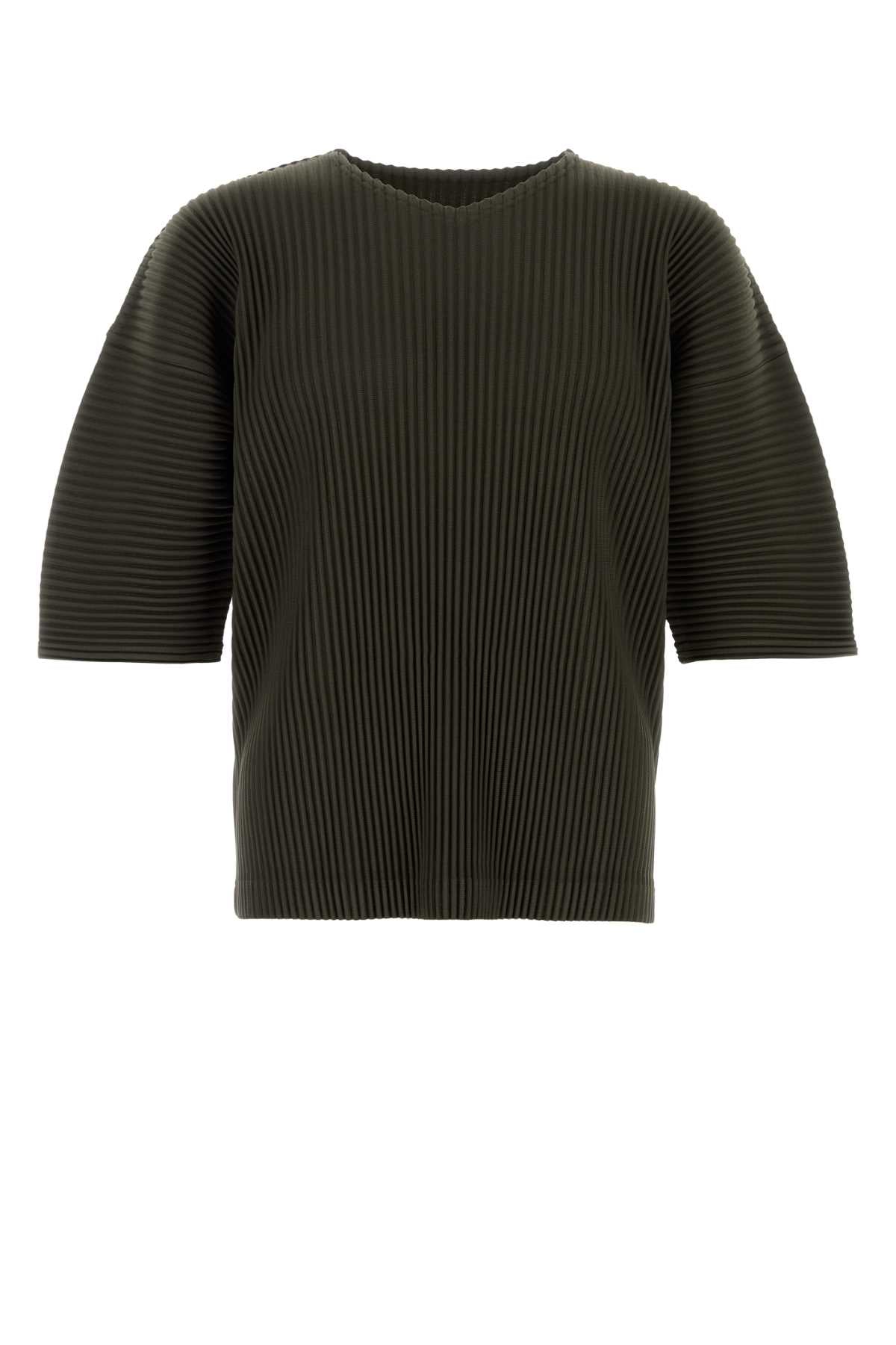 Homme Plisse' Issey Miyake Men Khaki Polyester T-Shirt HOMME PLISSE ISSEY MIYAKE