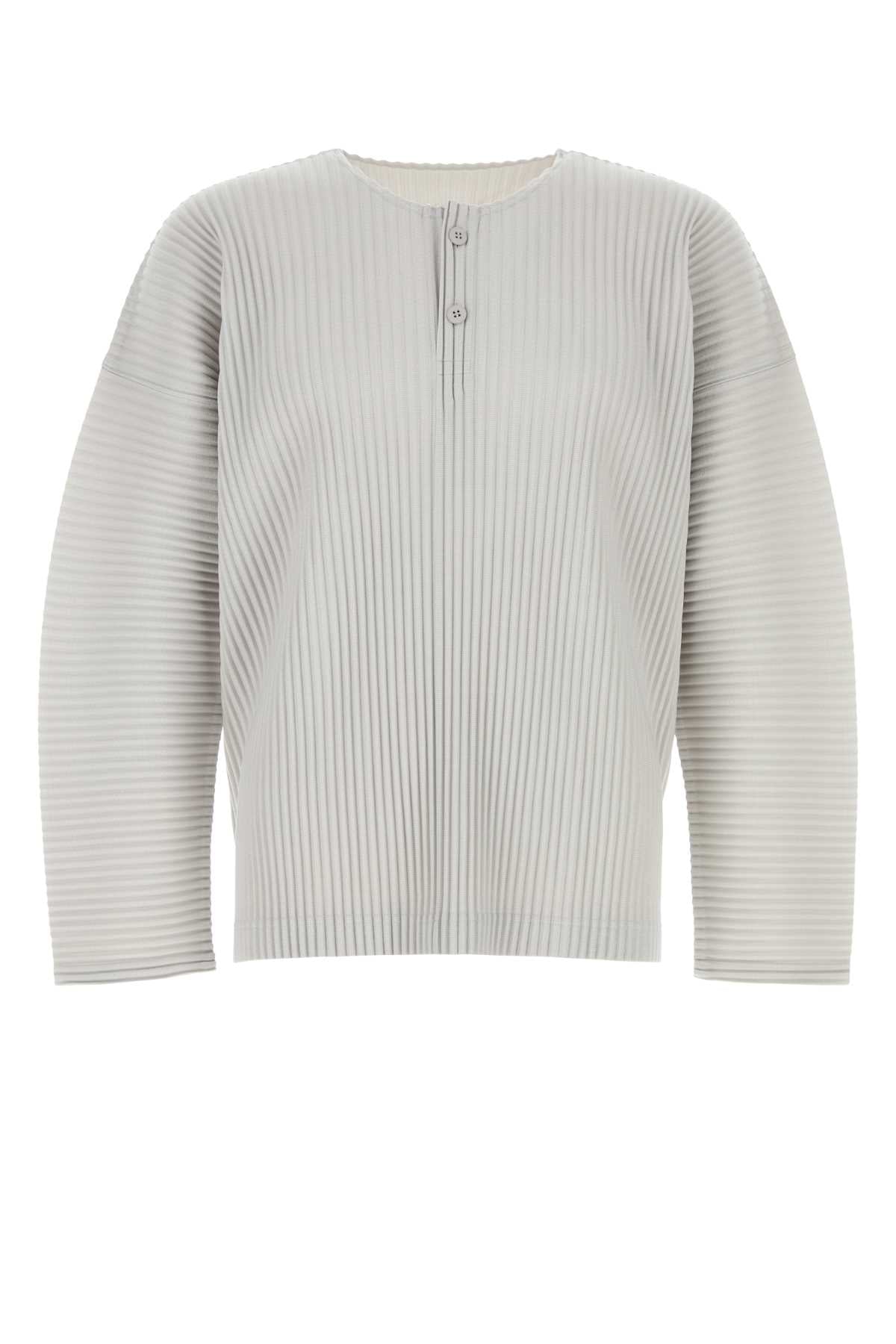 Homme Plisse' Issey Miyake Men Light Grey Polyester T-Shirt HOMME PLISSE ISSEY MIYAKE