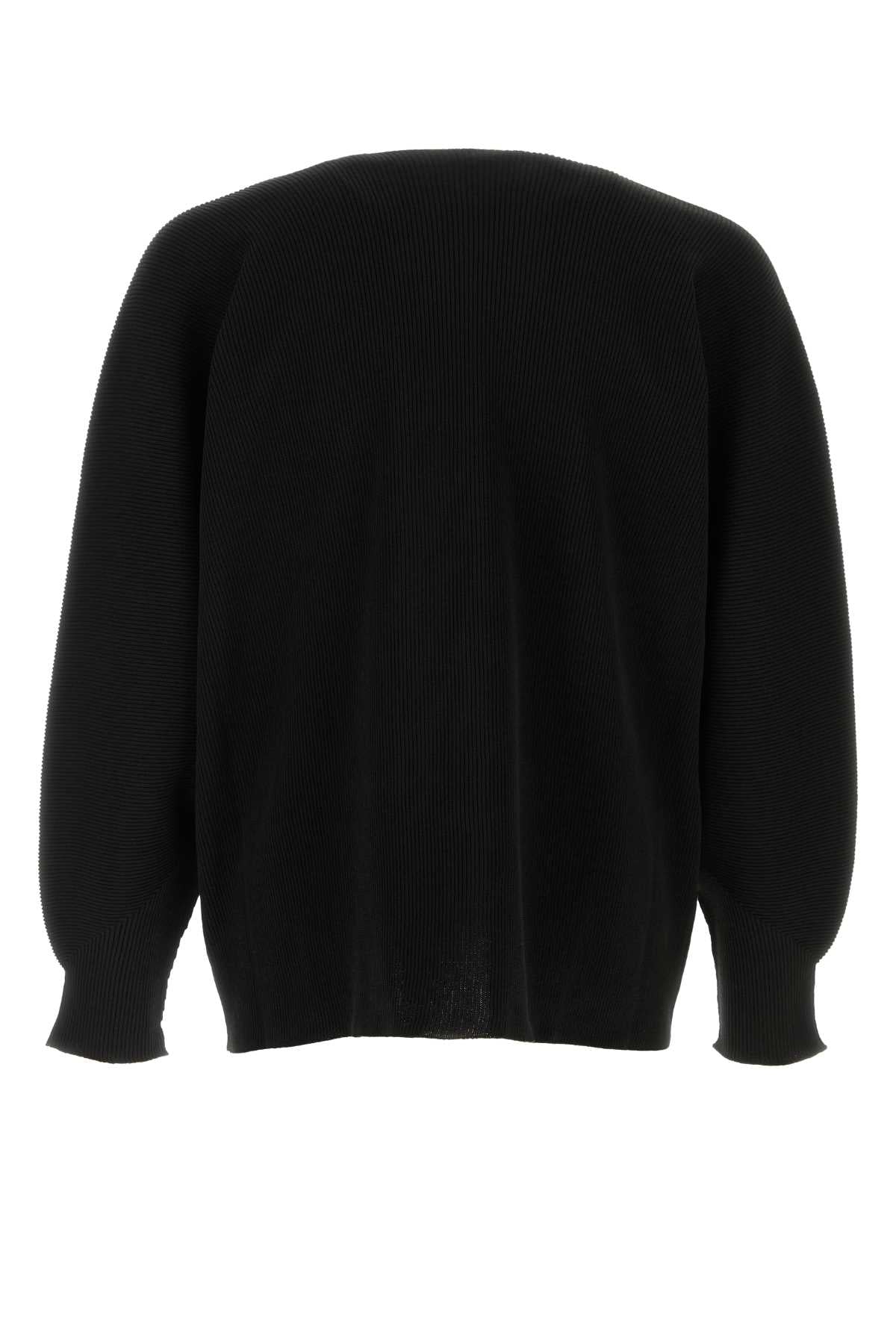 Homme Plisse' Issey Miyake Men Black Polyester Cardigan HOMME PLISSE ISSEY MIYAKE