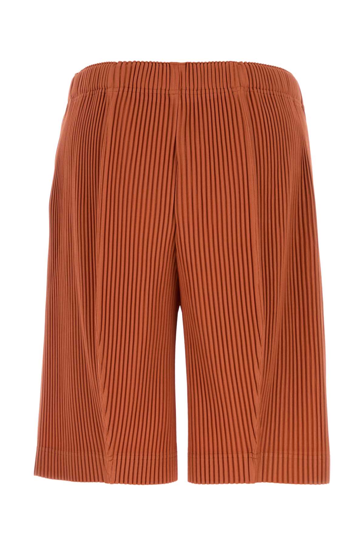 Homme Plisse' Issey Miyake Men Orange Polyester Bermuda Shorts HOMME PLISSE ISSEY MIYAKE