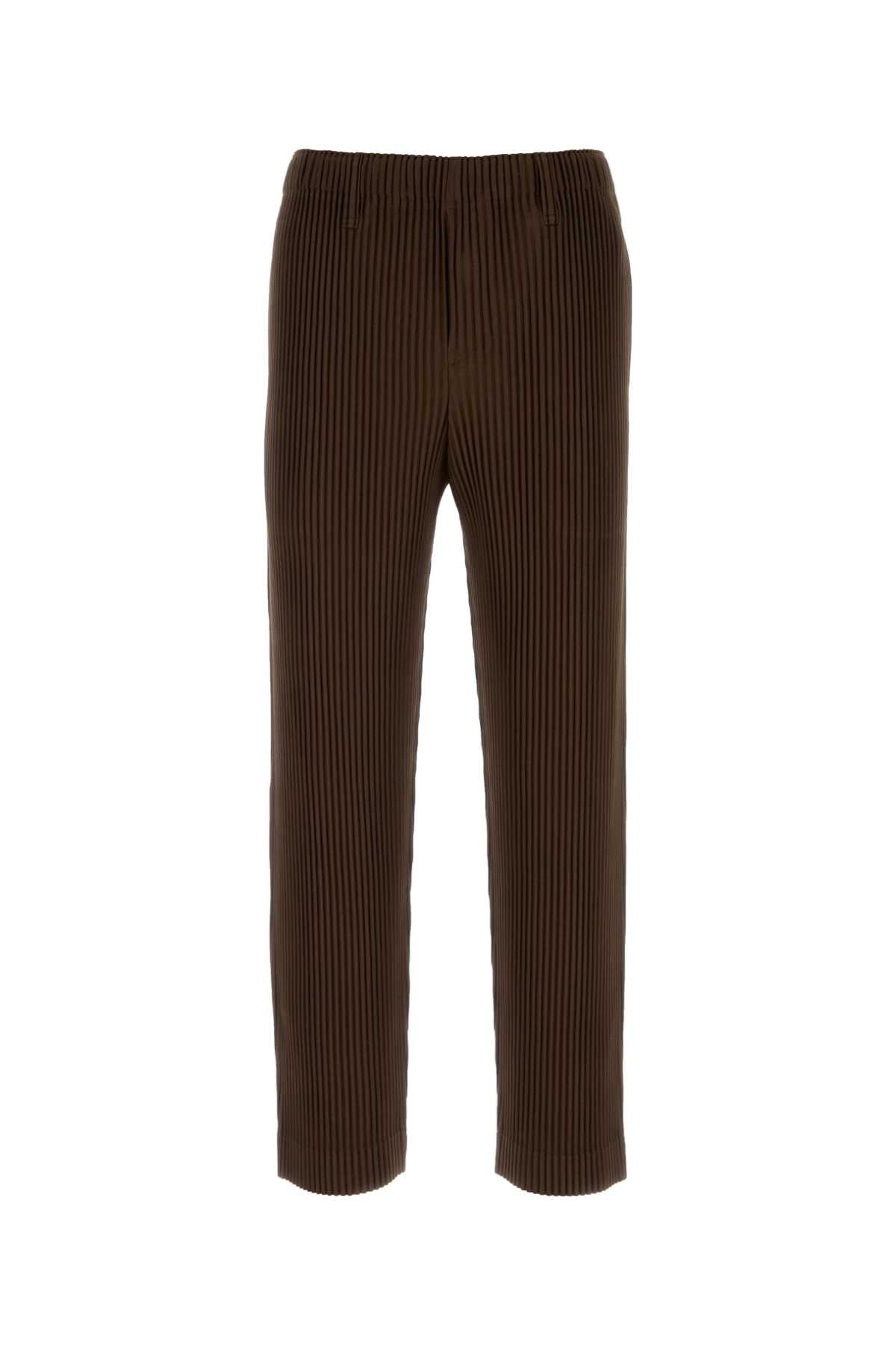 Homme Plisse' Issey Miyake Men Chocolate Polyester Pant HOMME PLISSE ISSEY MIYAKE