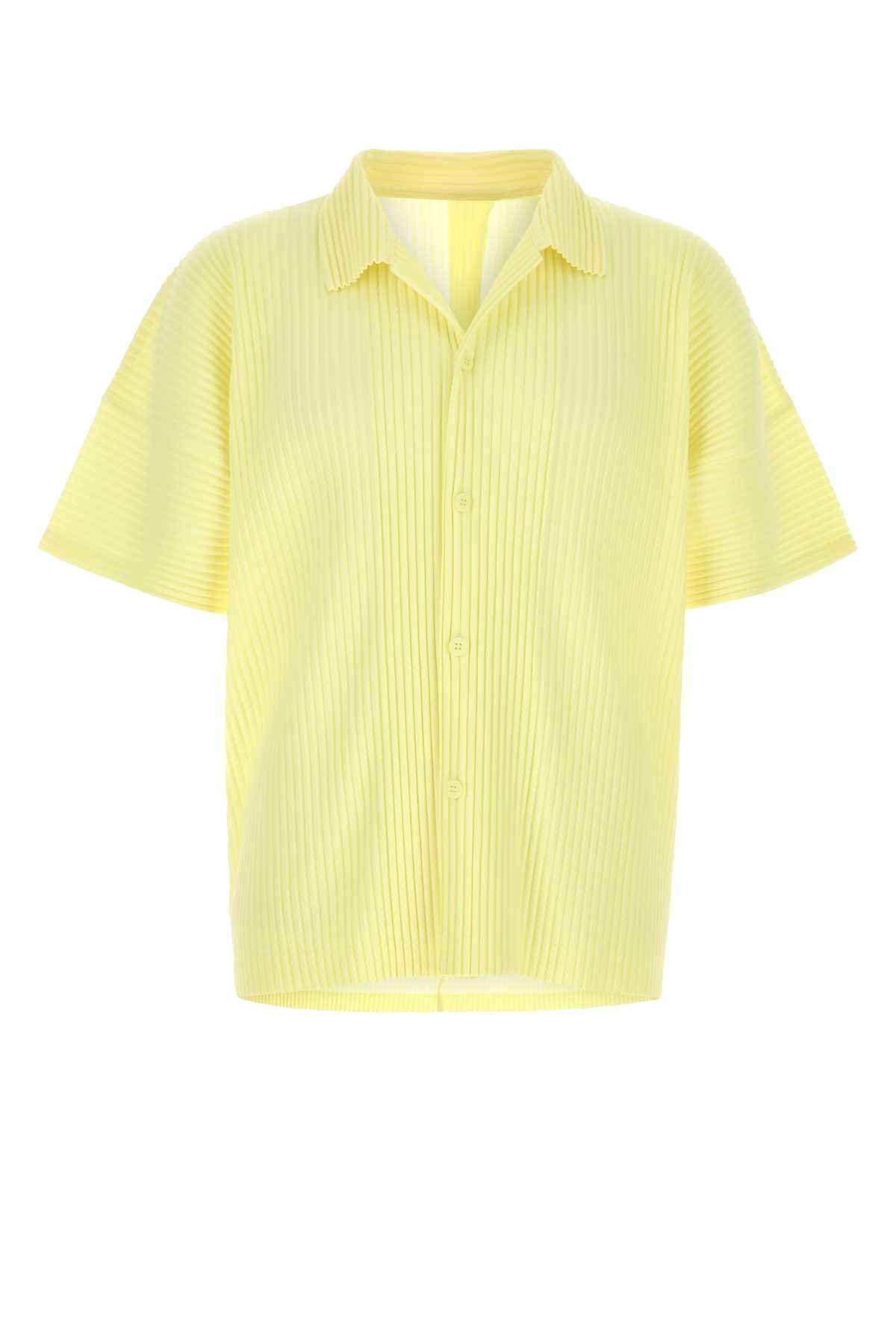 Homme Plisse' Issey Miyake Men Yellow Polyester Shirt HOMME PLISSE ISSEY MIYAKE