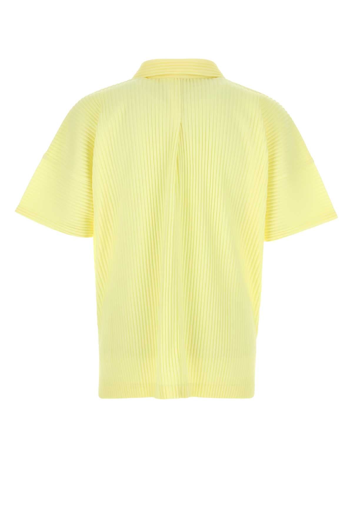Homme Plisse' Issey Miyake Men Yellow Polyester Shirt HOMME PLISSE ISSEY MIYAKE