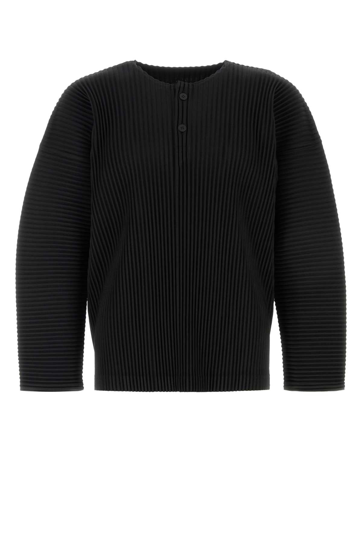 Homme Plisse' Issey Miyake Men Black Polyester T-Shirt HOMME PLISSE ISSEY MIYAKE