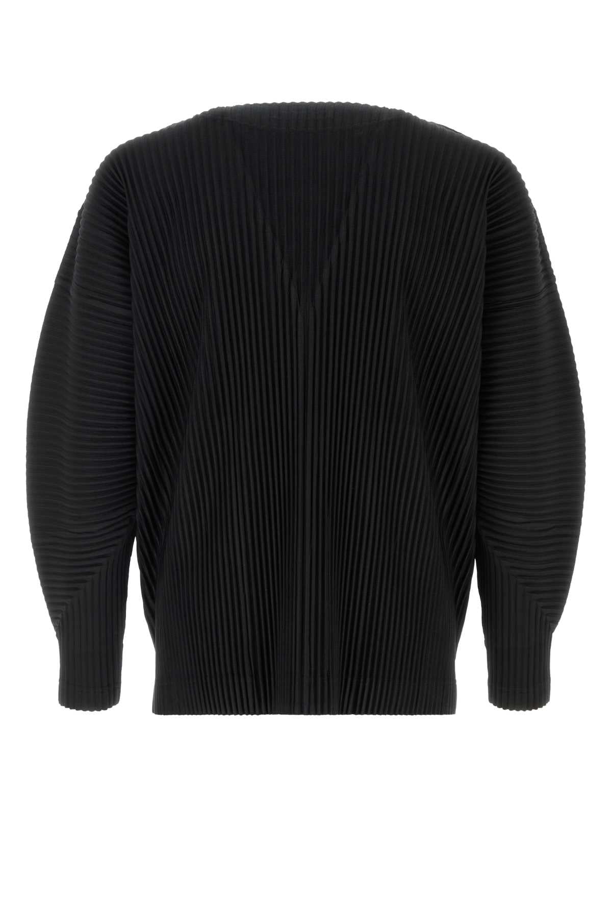 Homme Plisse' Issey Miyake Men Black Polyester Cardigan HOMME PLISSE ISSEY MIYAKE