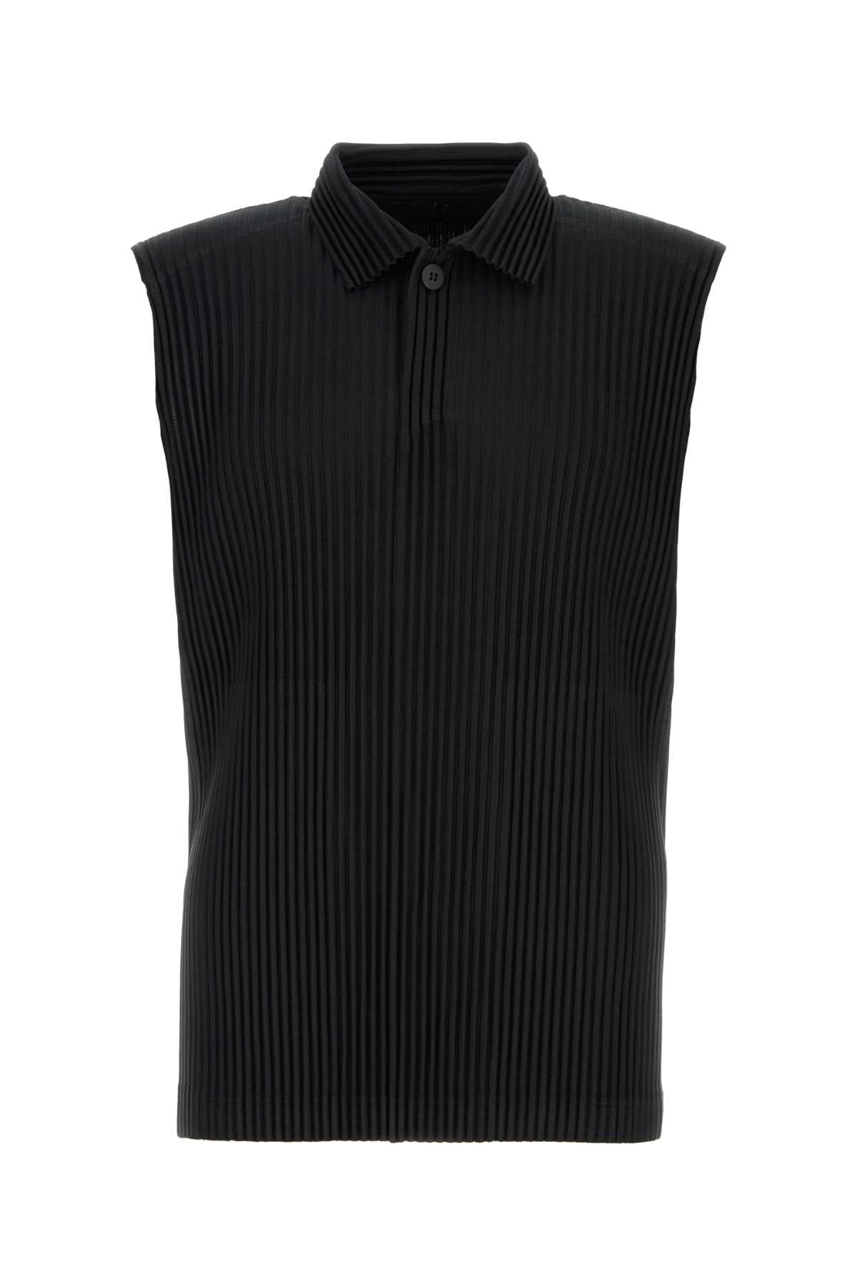 Homme Plisse' Issey Miyake Men Black Polyester Vest HOMME PLISSE ISSEY MIYAKE