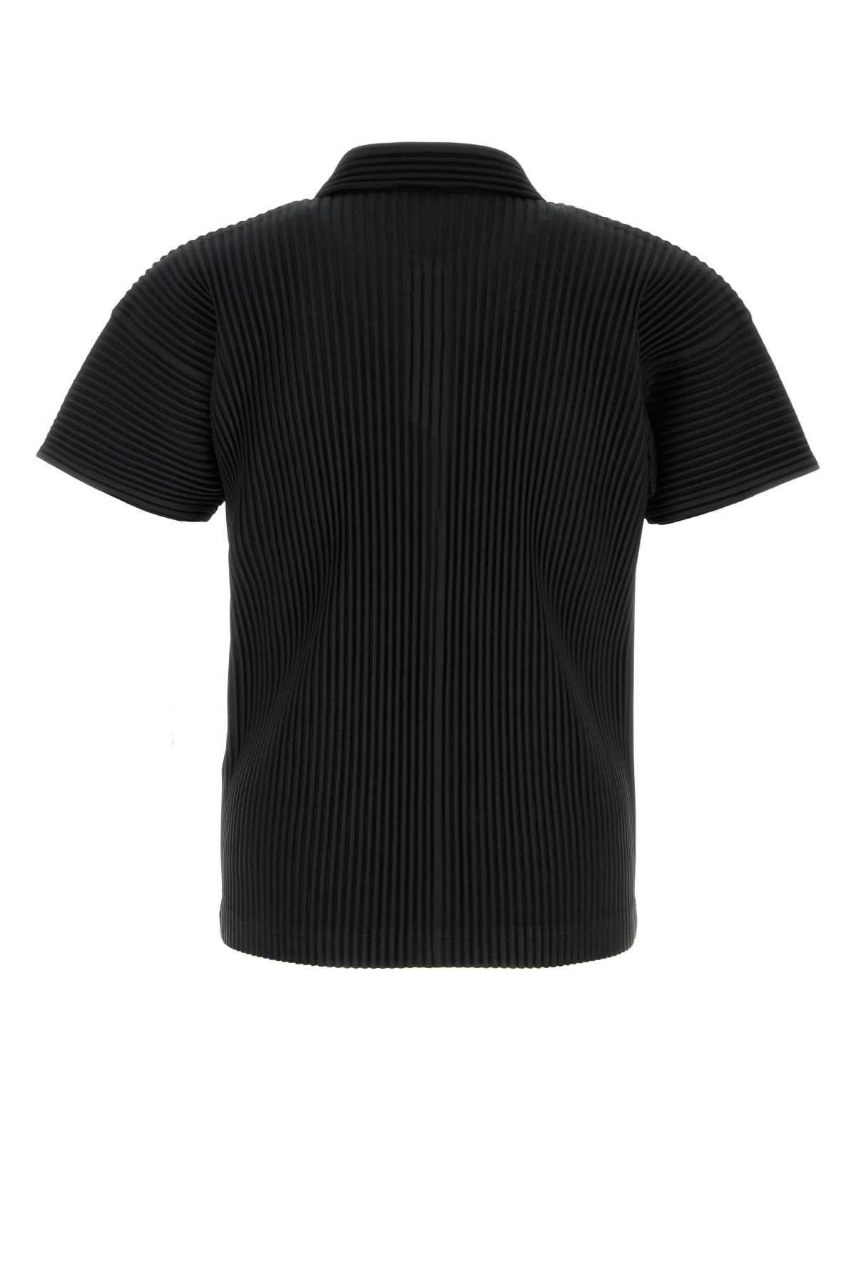 Homme Plisse' Issey Miyake Men Black Polyester Polo Shirt HOMME PLISSE ISSEY MIYAKE