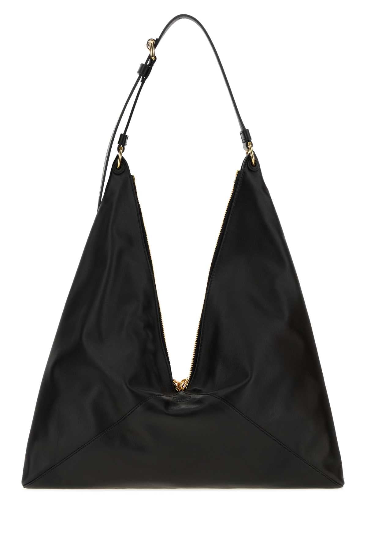 Moschino Women Black Leather Shopping Bag MOSCHINO
