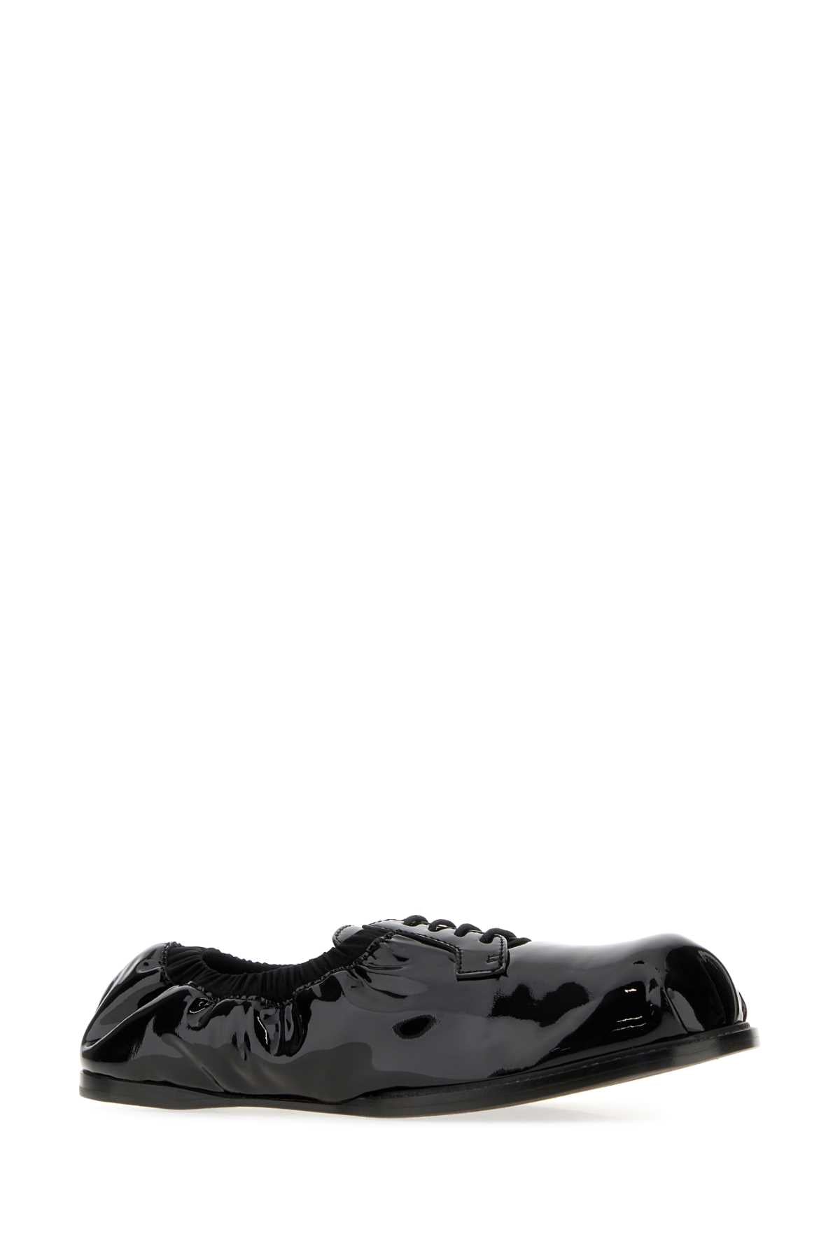 Moschino Women Black Leather Lace-Up Shoes MOSCHINO