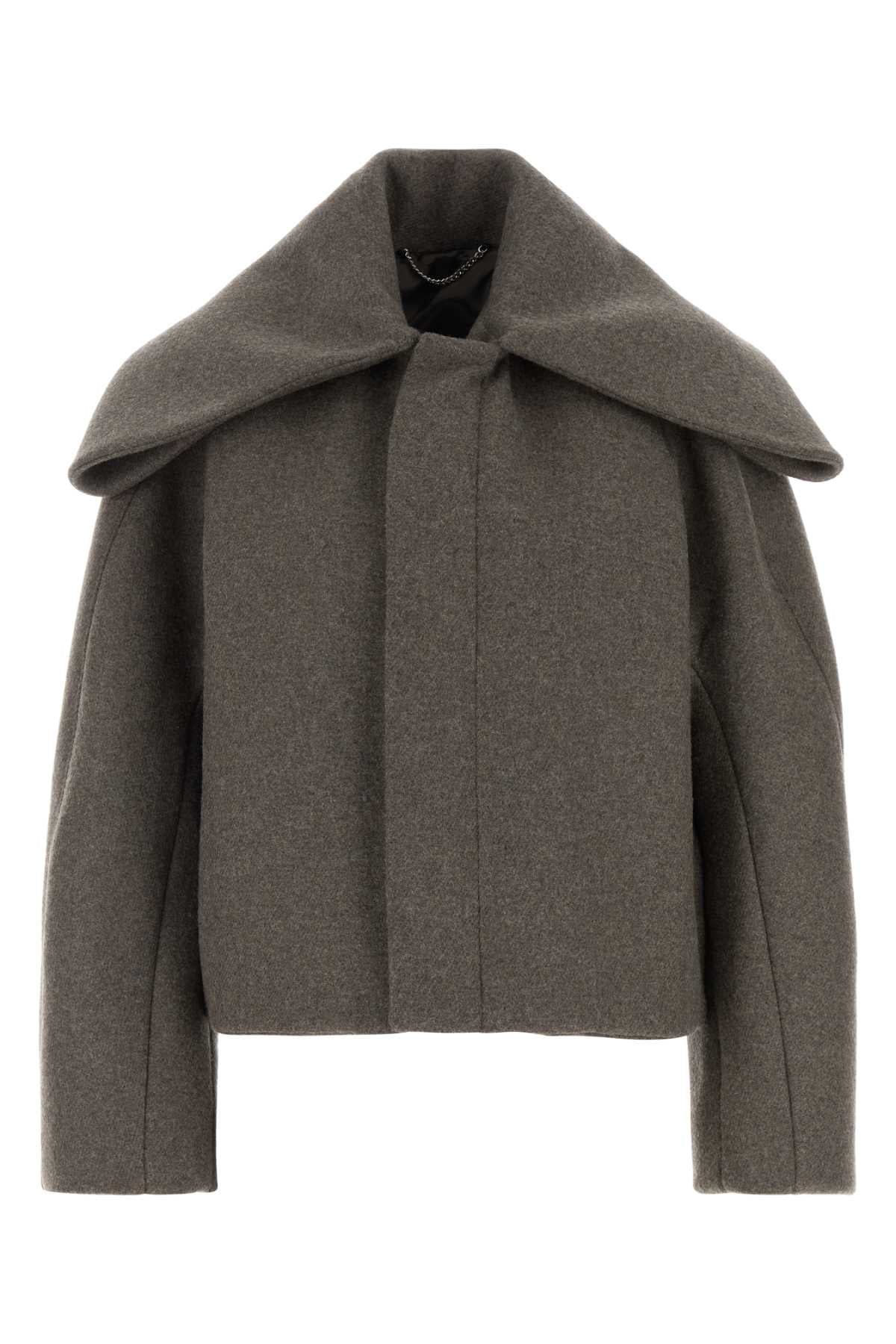 Victoria Beckham Women Dove Grey Wool Blend Jacket VICTORIA BECKHAM