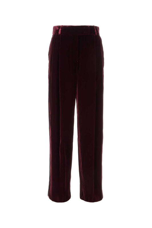Giorgio Armani Women Grape Velvet Wide-Leg Pant GIORGIO ARMANI