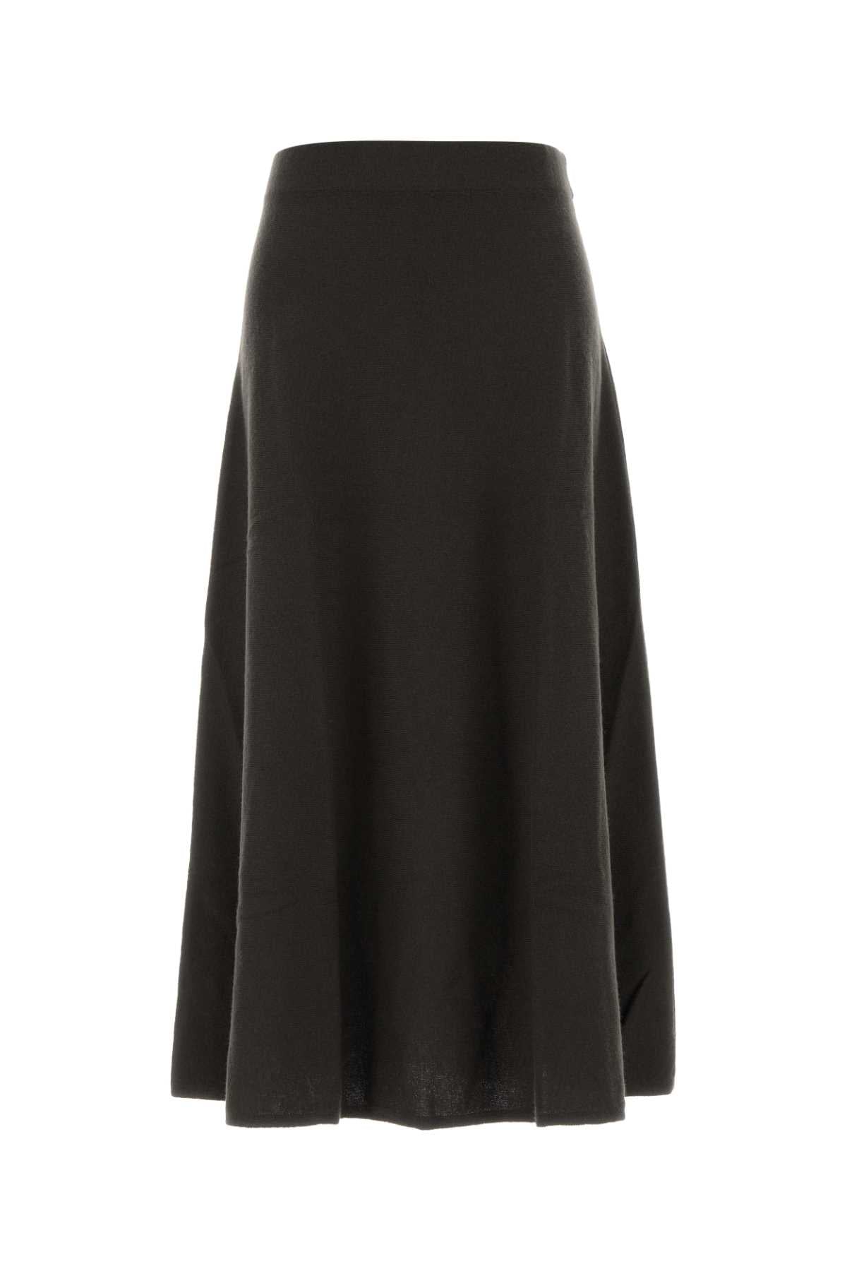 Lisa Yang Women Chocolate Cashmere Torie Skirt LISA YANG
