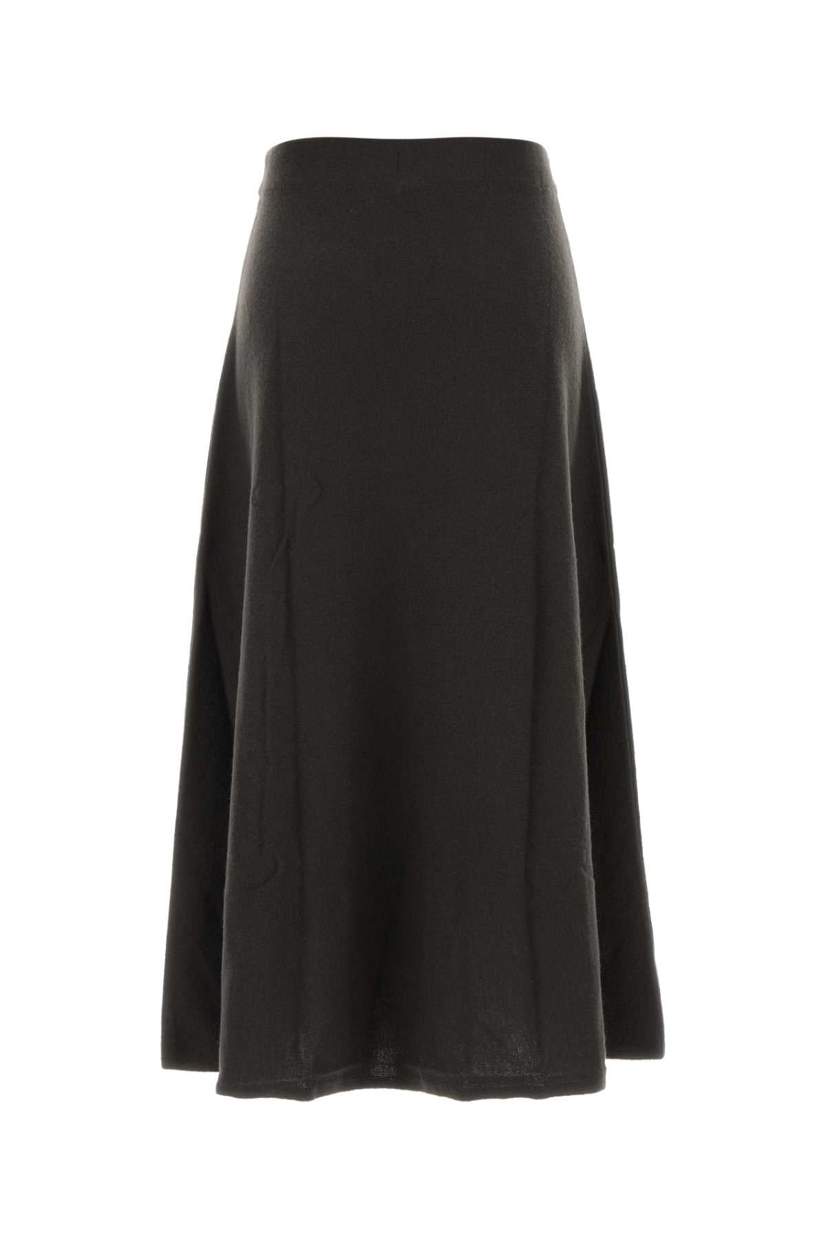 Lisa Yang Women Chocolate Cashmere Torie Skirt LISA YANG