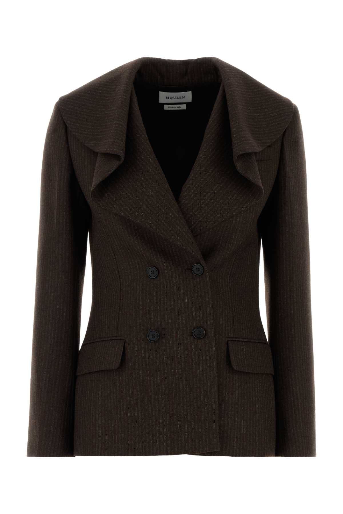 Alexander Mcqueen Women Embroidered Wool Blazer ALEXANDER MCQUEEN