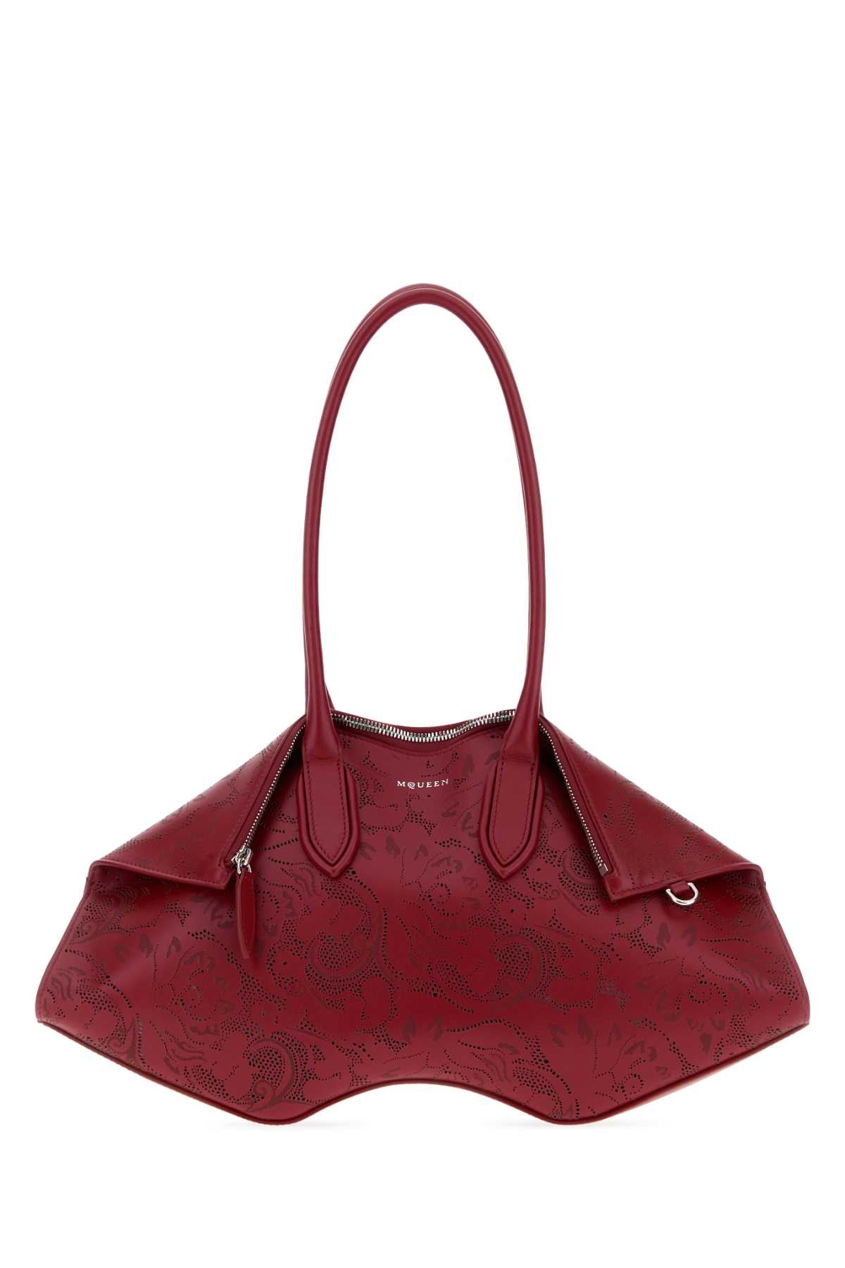 Alexander Mcqueen Women Red Leather Manta Shoulder Bag ALEXANDER MCQUEEN