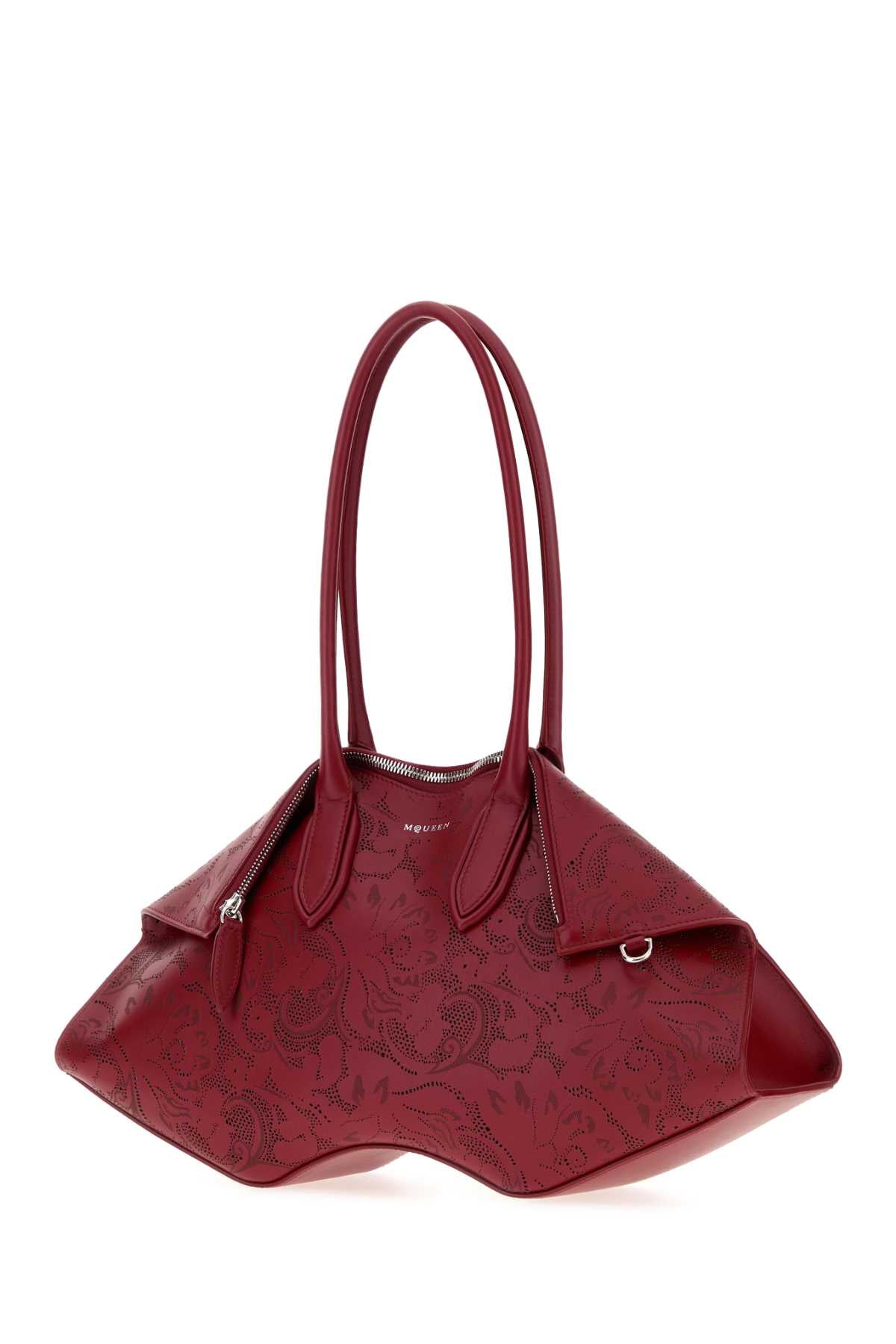 Alexander Mcqueen Women Red Leather Manta Shoulder Bag ALEXANDER MCQUEEN
