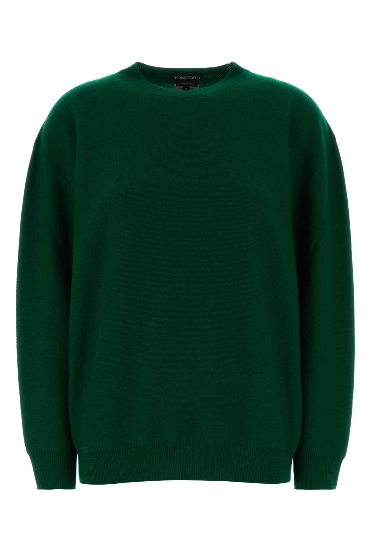 Tom Ford Women Dark Green Cashmere Oversize Sweater TOM FORD
