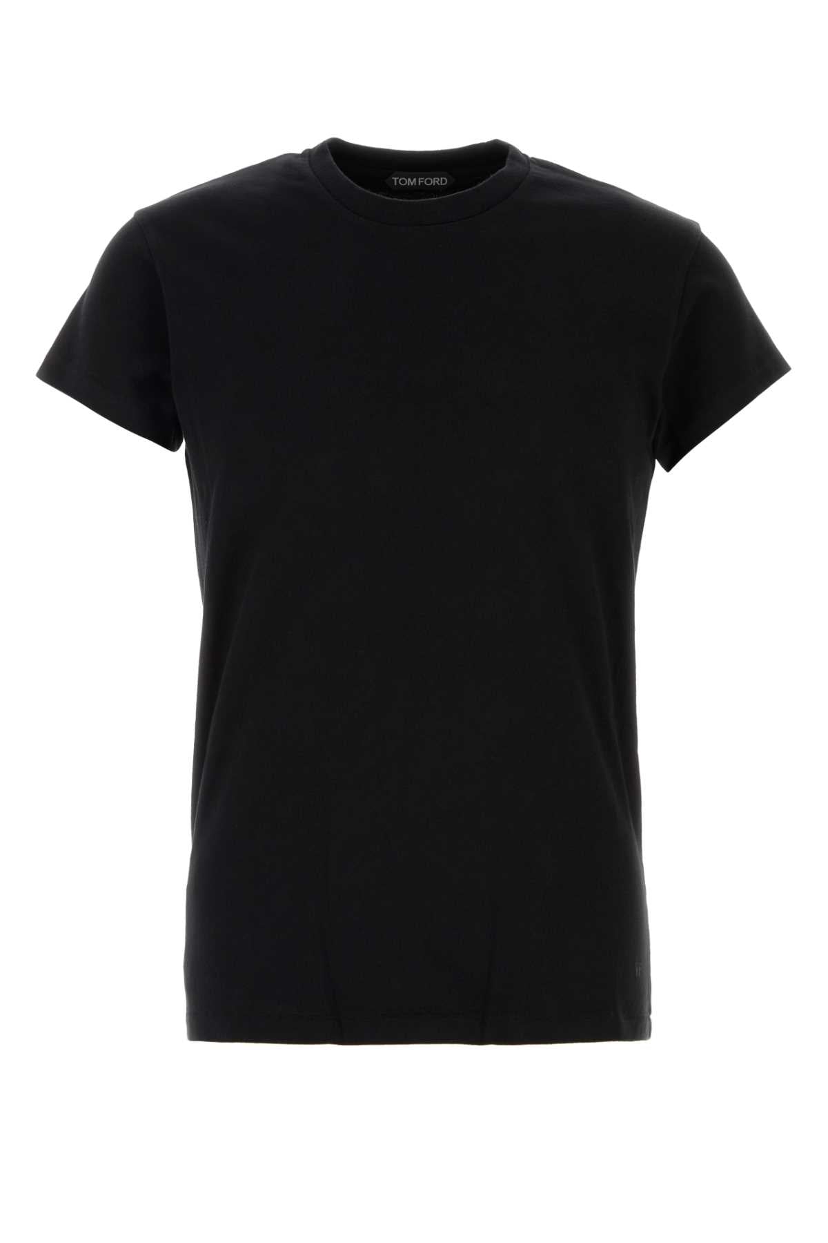 Tom Ford Men Black Cotton T-Shirt TOM FORD