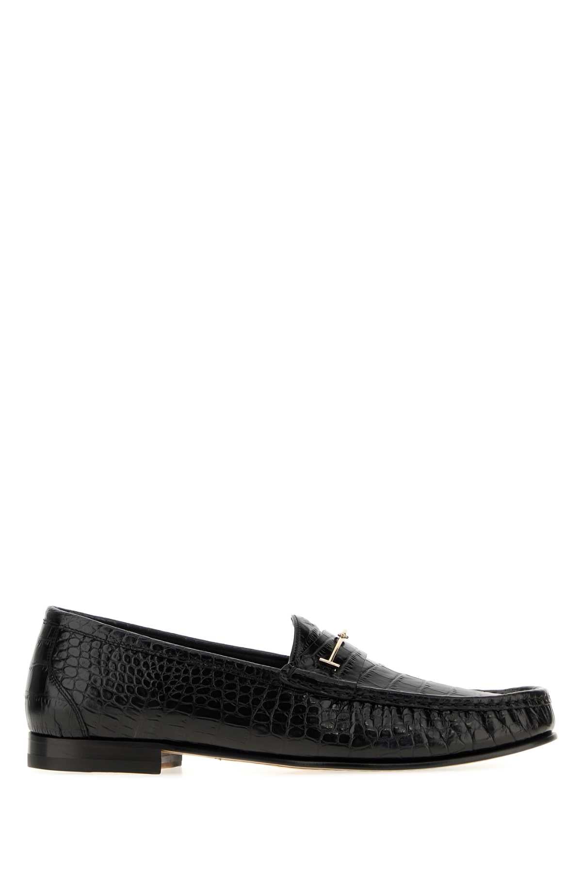 Tom Ford Men Black Leather Loafers TOM FORD