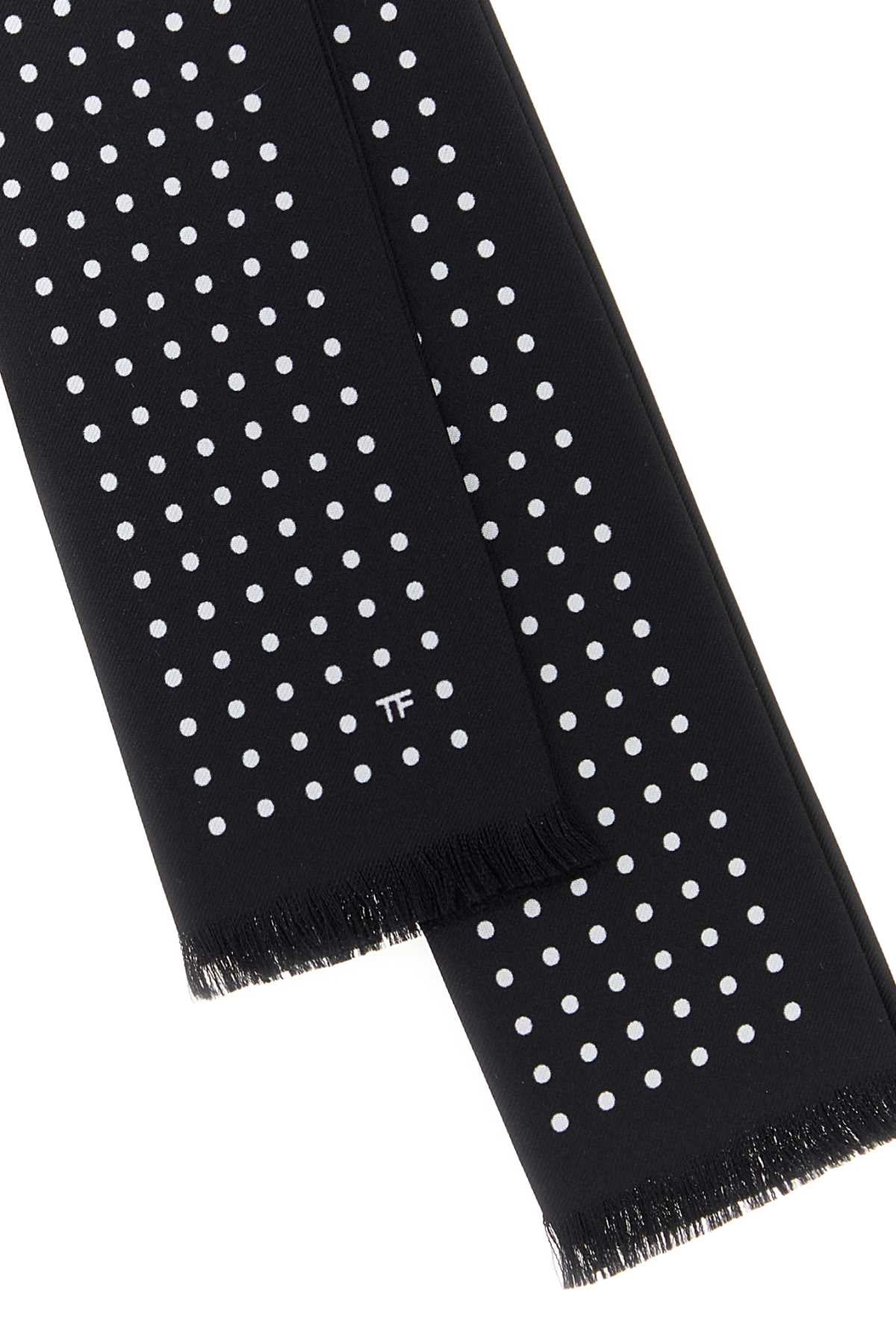 Tom Ford Men 4 Folded Printed Dots Scarf 165X24 TOM FORD