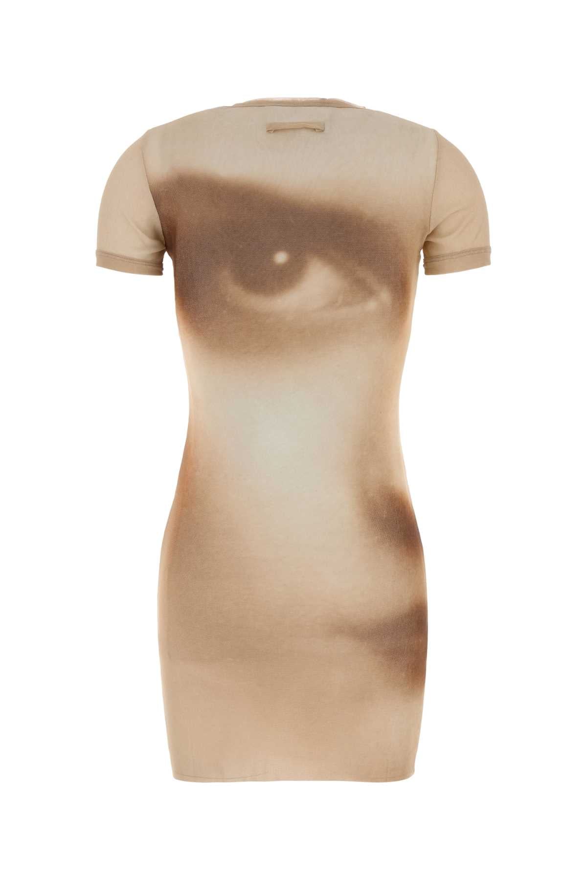 Jean Paul Gaultier Women Mesh Short Dress Printed Face JEAN PAUL GAULTIER