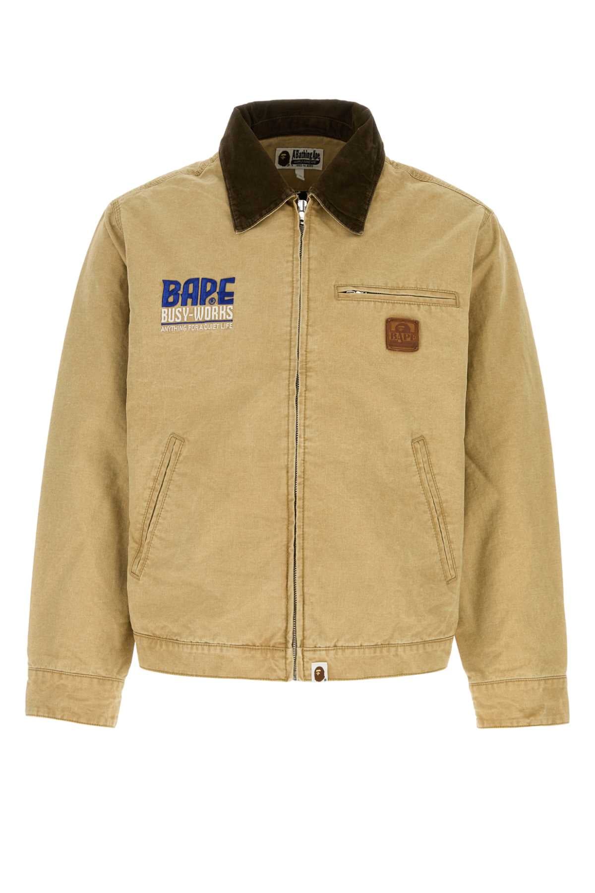 Bape Men Beige Canvas Jacket BAPE