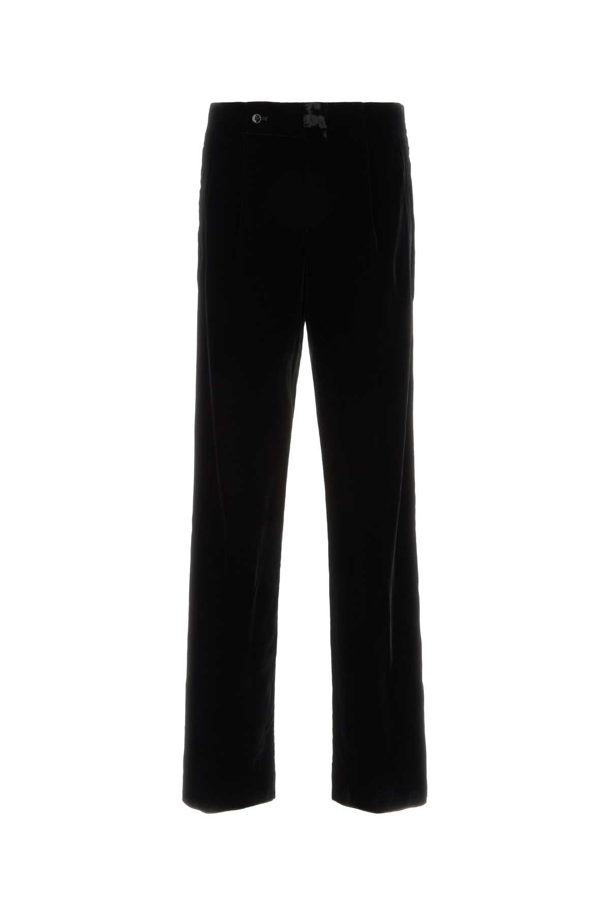 Giorgio Armani Men Black Velvet Pant GIORGIO ARMANI