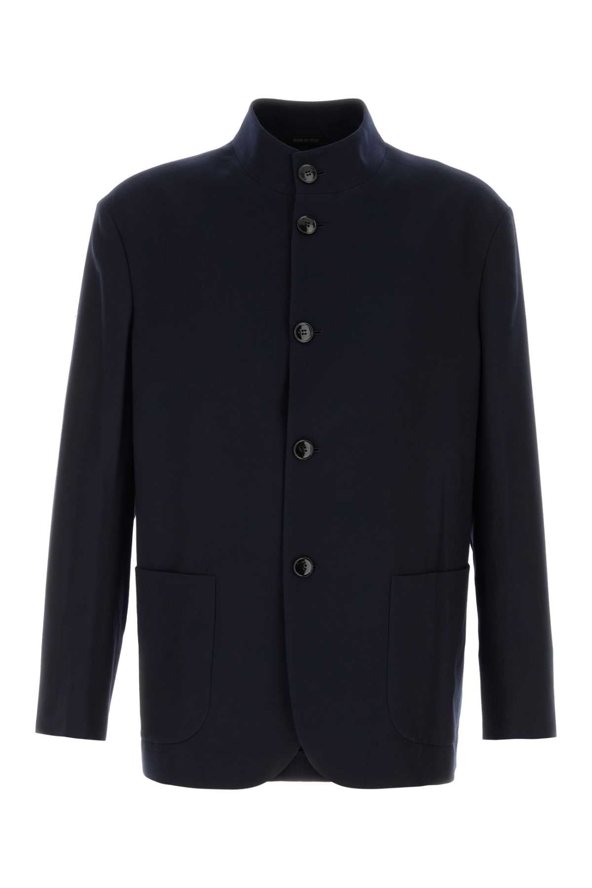 Giorgio Armani Men Midnight Blue Wool Blazer GIORGIO ARMANI