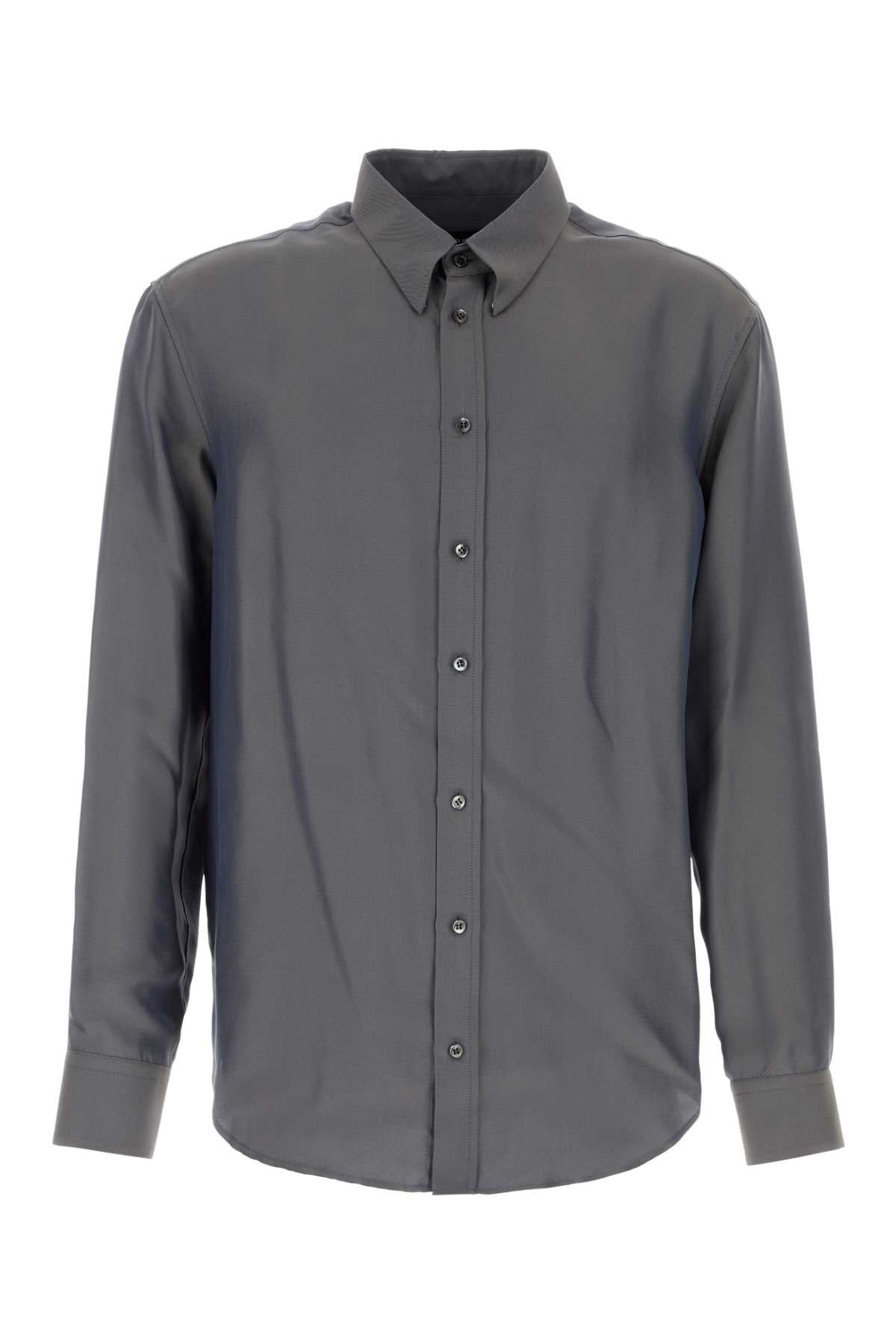 Giorgio Armani Men Graphite Jersey Shirt GIORGIO ARMANI