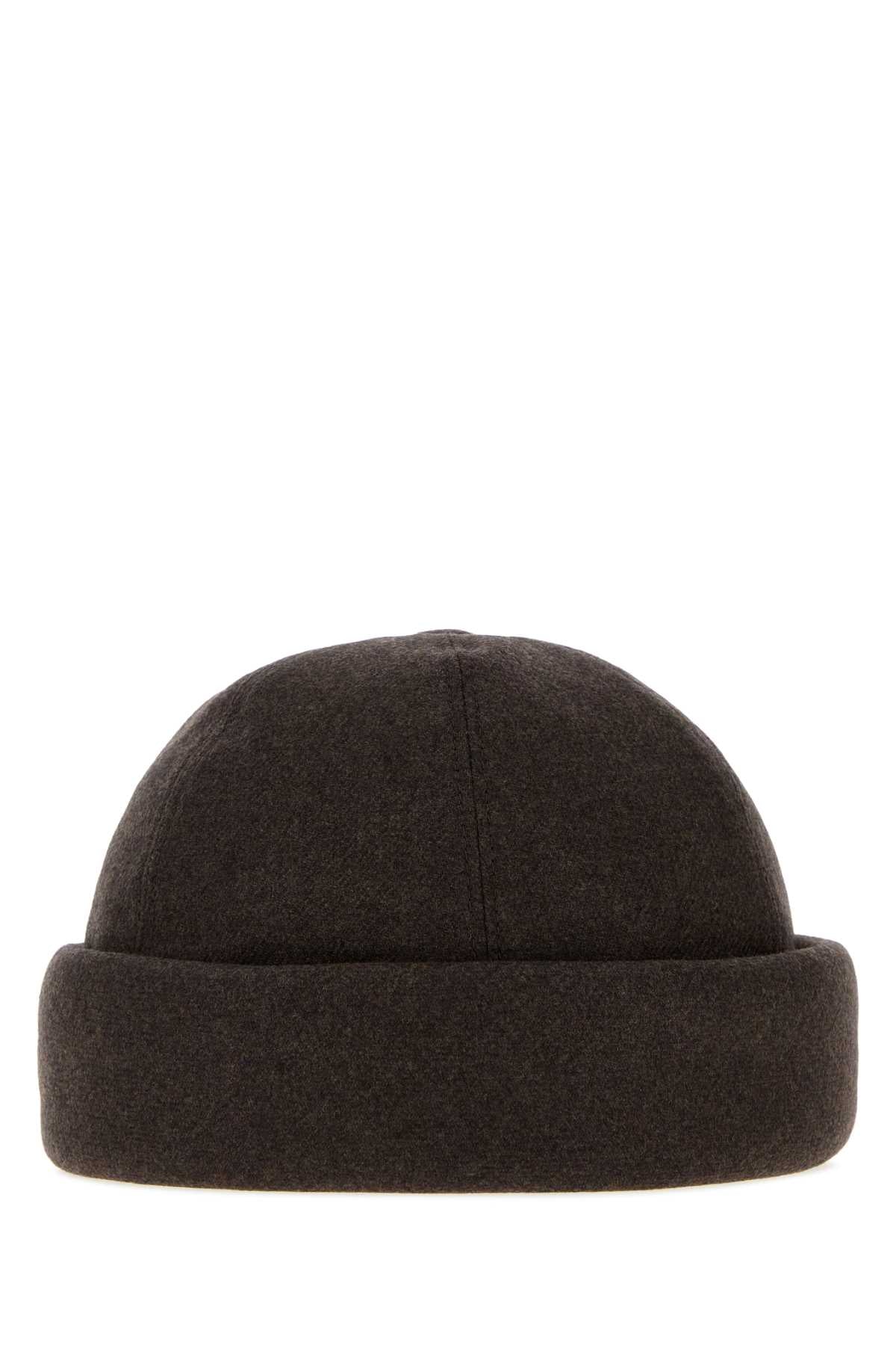 Giorgio Armani Men Chocolate Cotton Blend Hat GIORGIO ARMANI