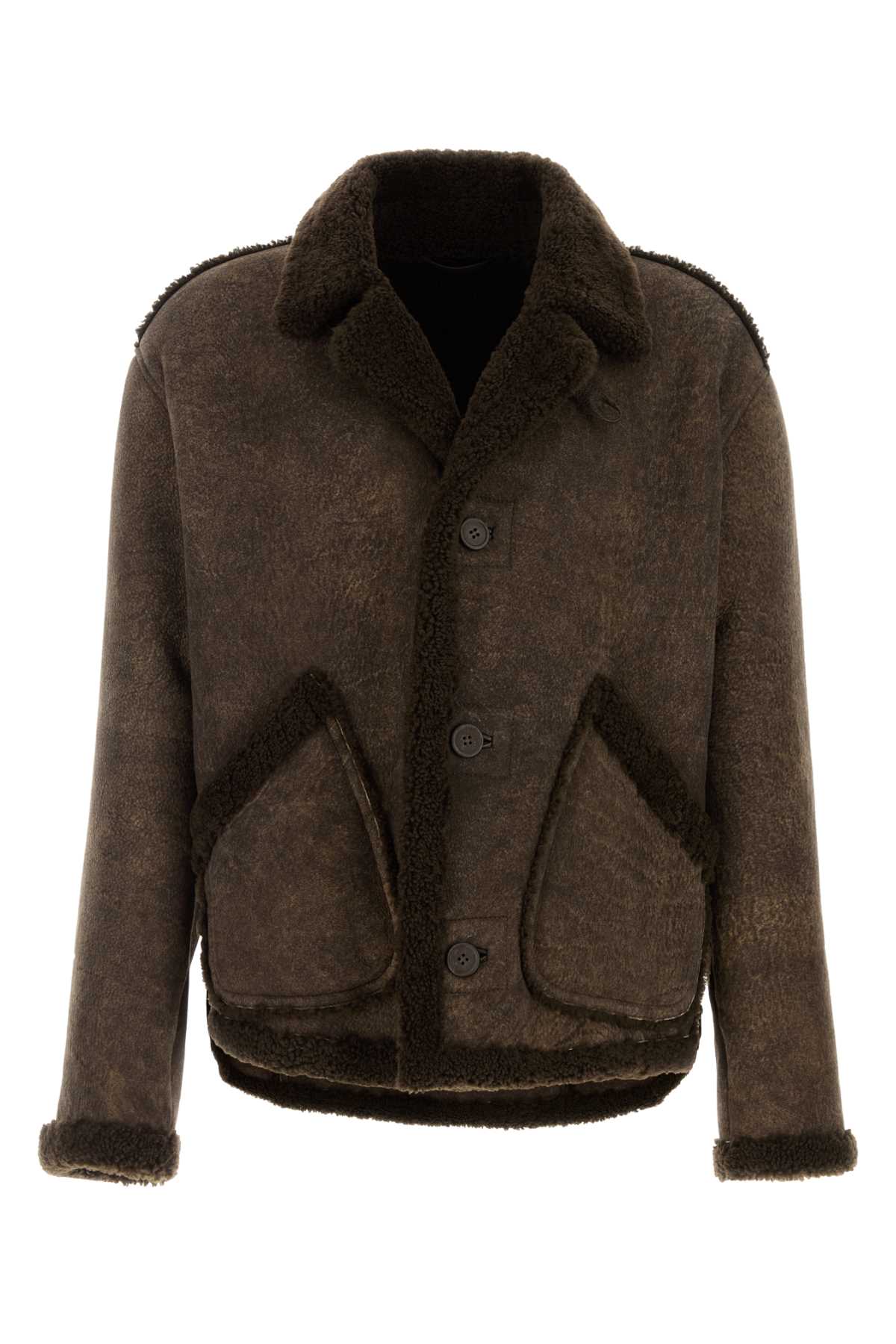 Giorgio Armani Men Chocolate Shearling Jacket