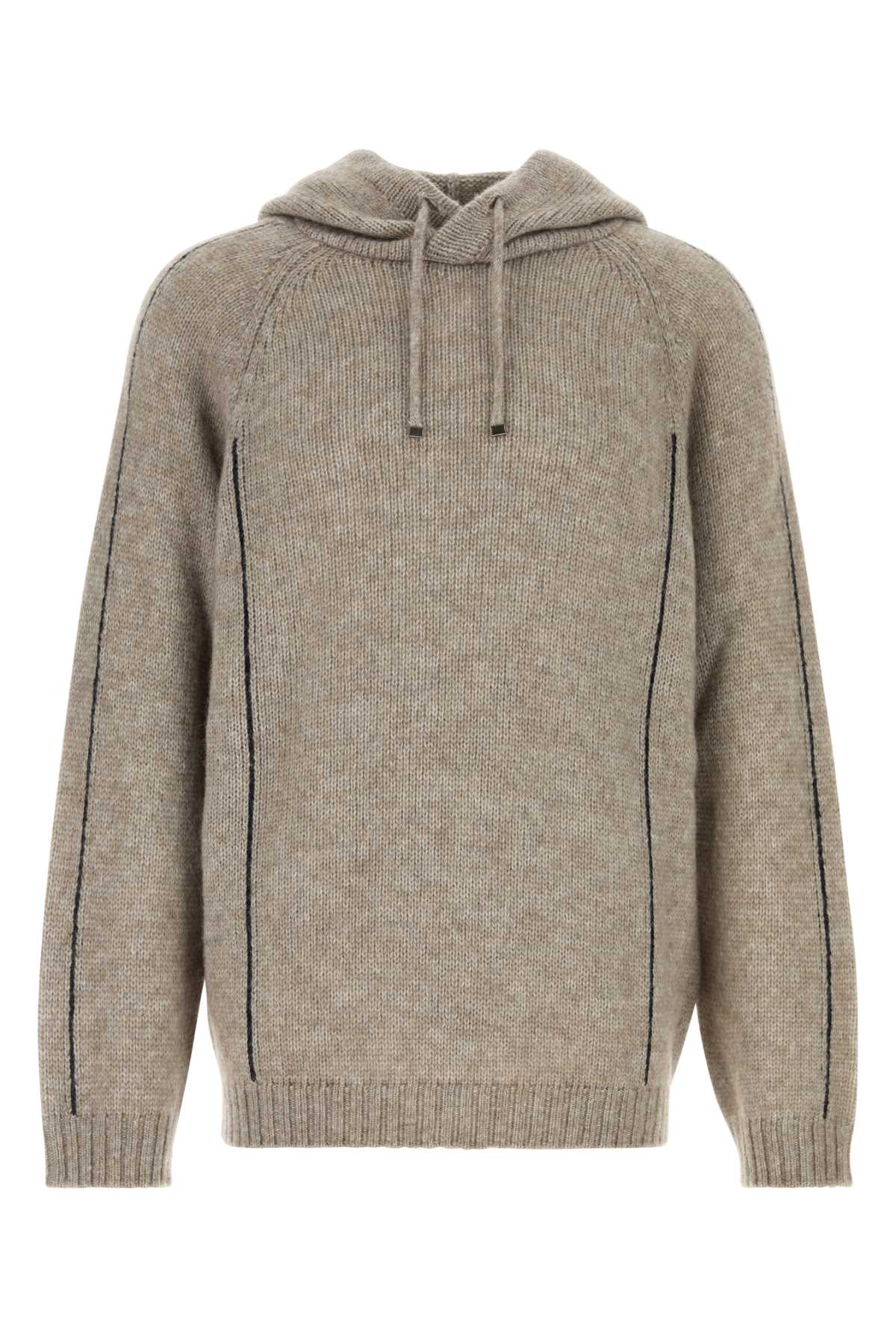 Giorgio Armani Men Dove Grey Alpaca Blend Sweater GIORGIO ARMANI