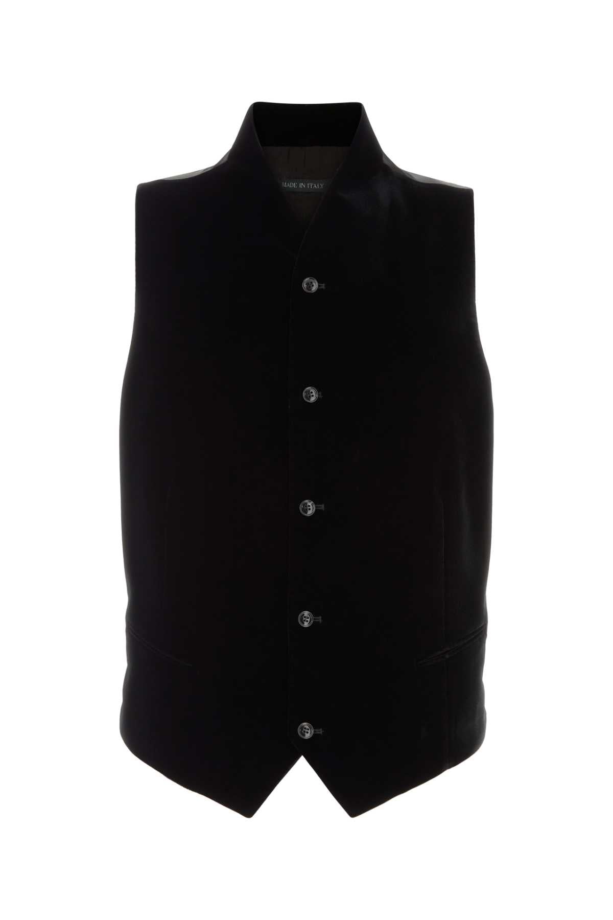 Giorgio Armani Men Black Velvet Vest GIORGIO ARMANI