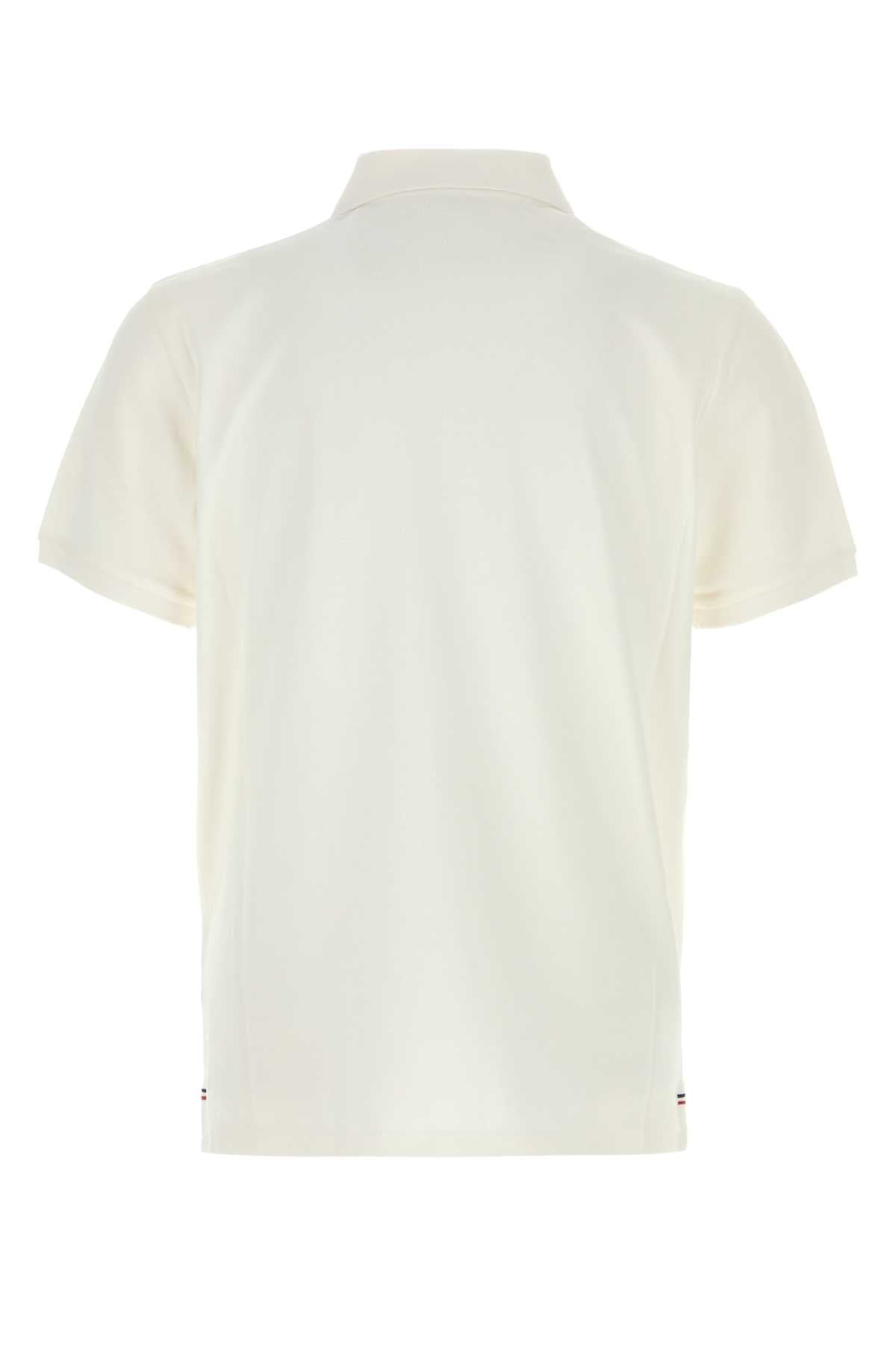 Moncler Men White Piquet Polo Shirt MONCLER