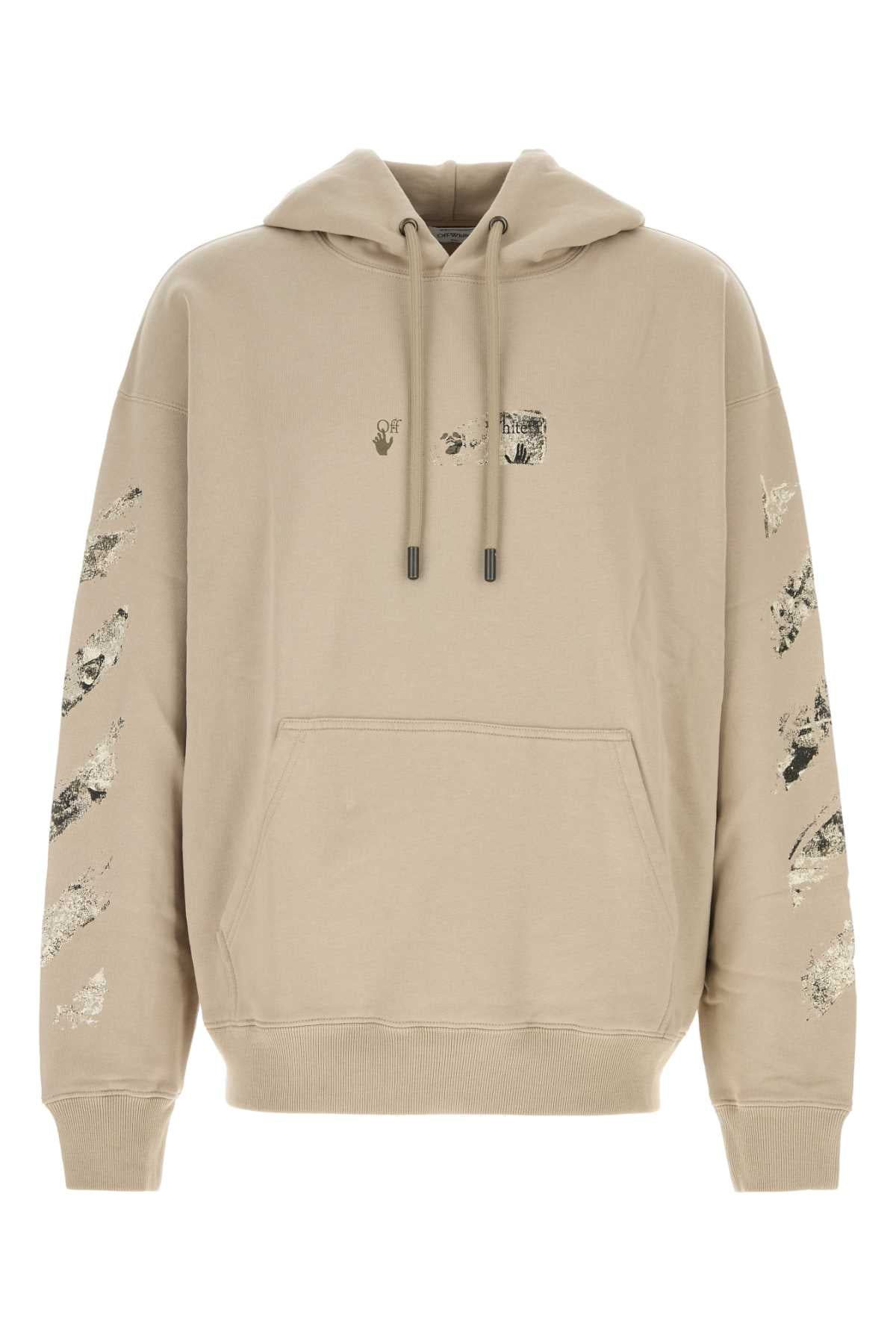 Off White Men Cappuccino Cotton Oversize Sweatshirt OFF-WHITE