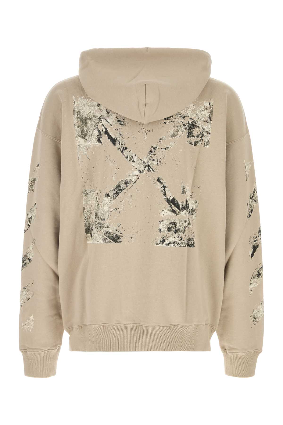 Off White Men Cappuccino Cotton Oversize Sweatshirt OFF-WHITE