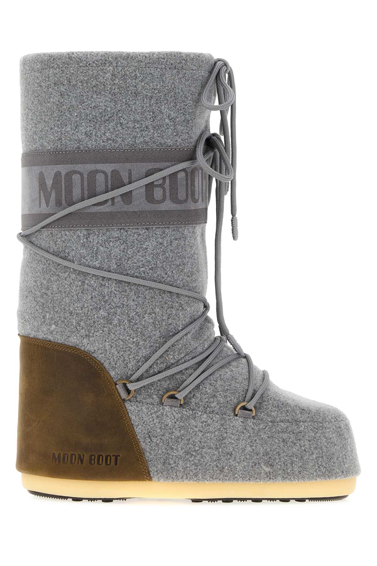 Moon Boot Unisex Grey Felt Icon Boots MOON BOOT