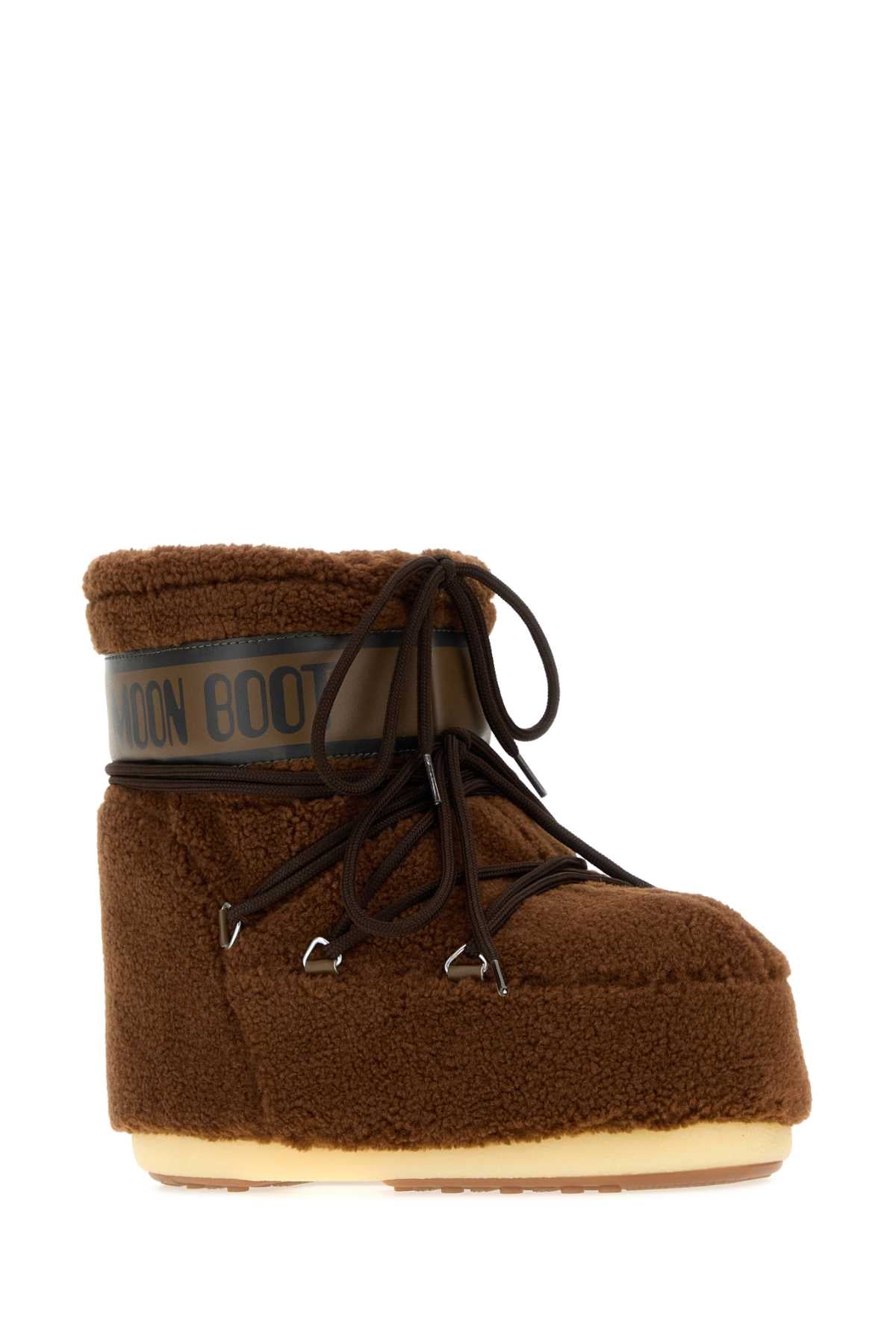 Moon Boot Unisex Brown Eco Fur Icon Low Ankle Boots MOON BOOT