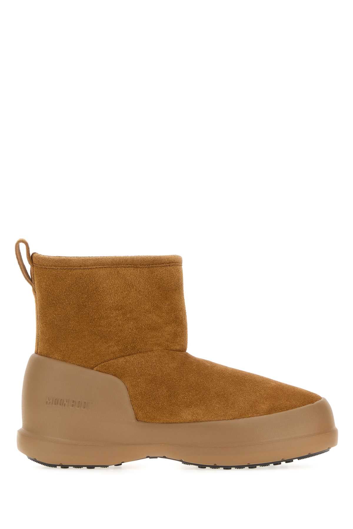 Moon Boot Unisex Camel Suede Mezzaluna Mid Ankle Boots MOON BOOT