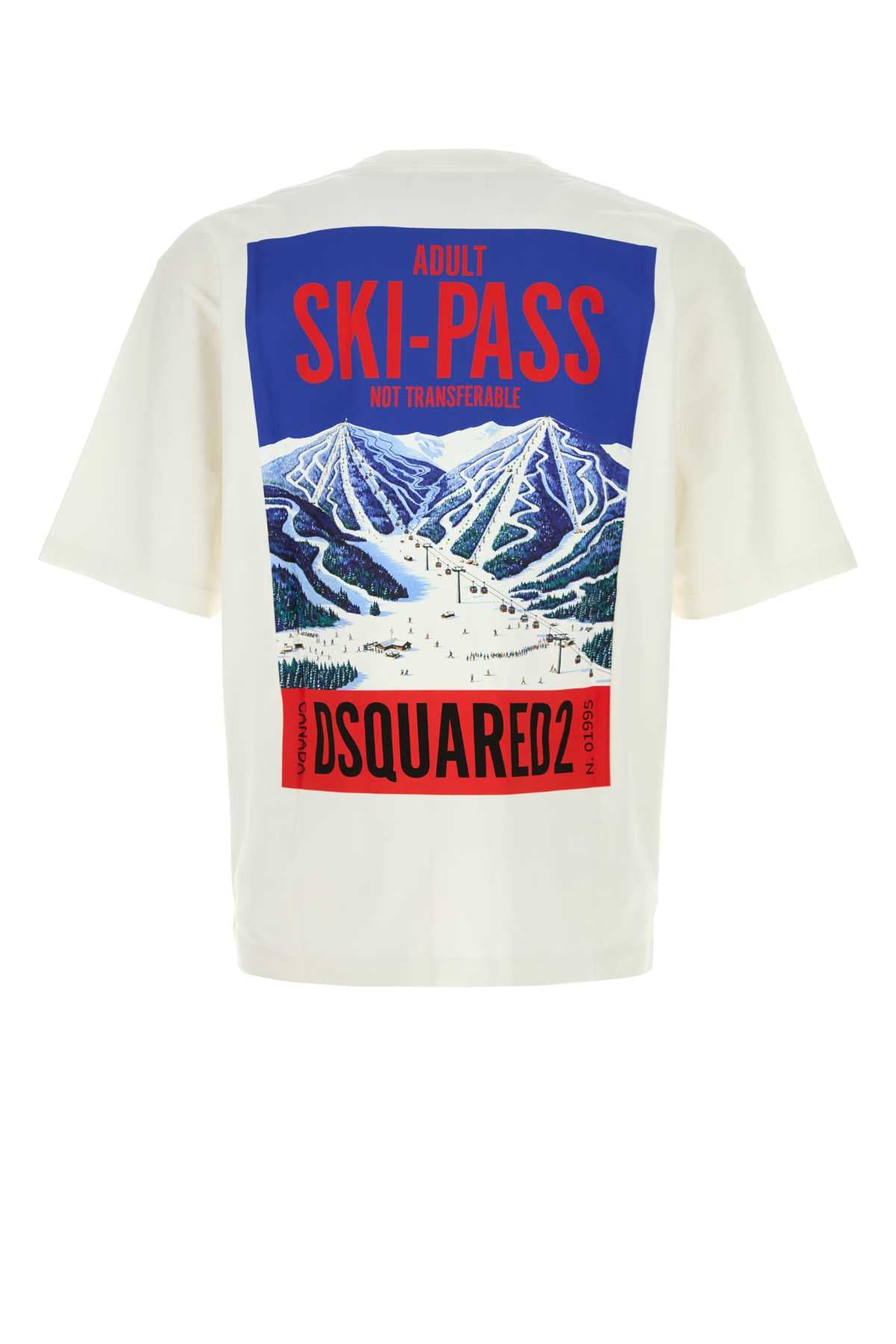 Dsquared Men White Cotton T-Shirt DSQUARED2