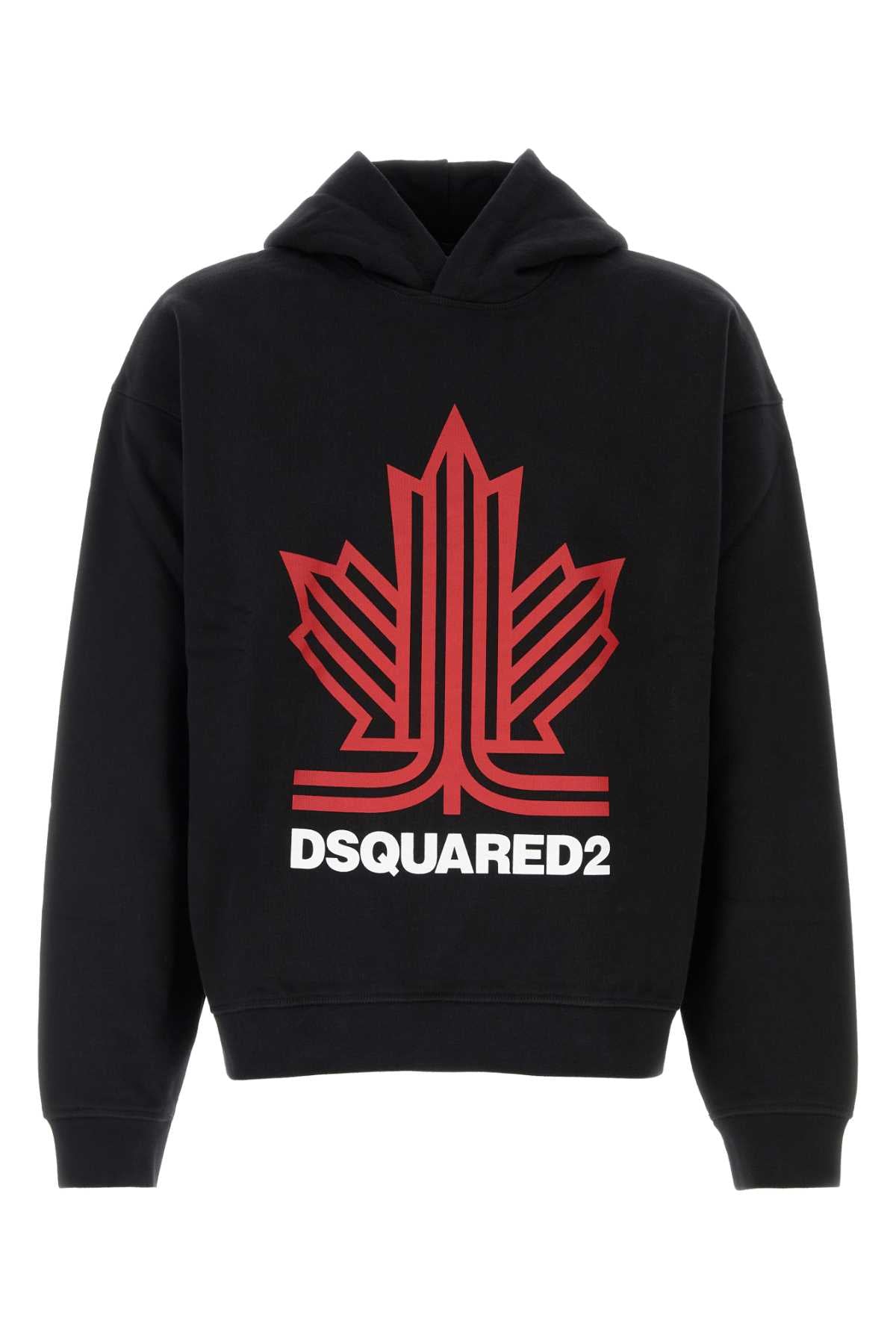Dsquared Men Black Cotton Oversize Sweatshirt DSQUARED2