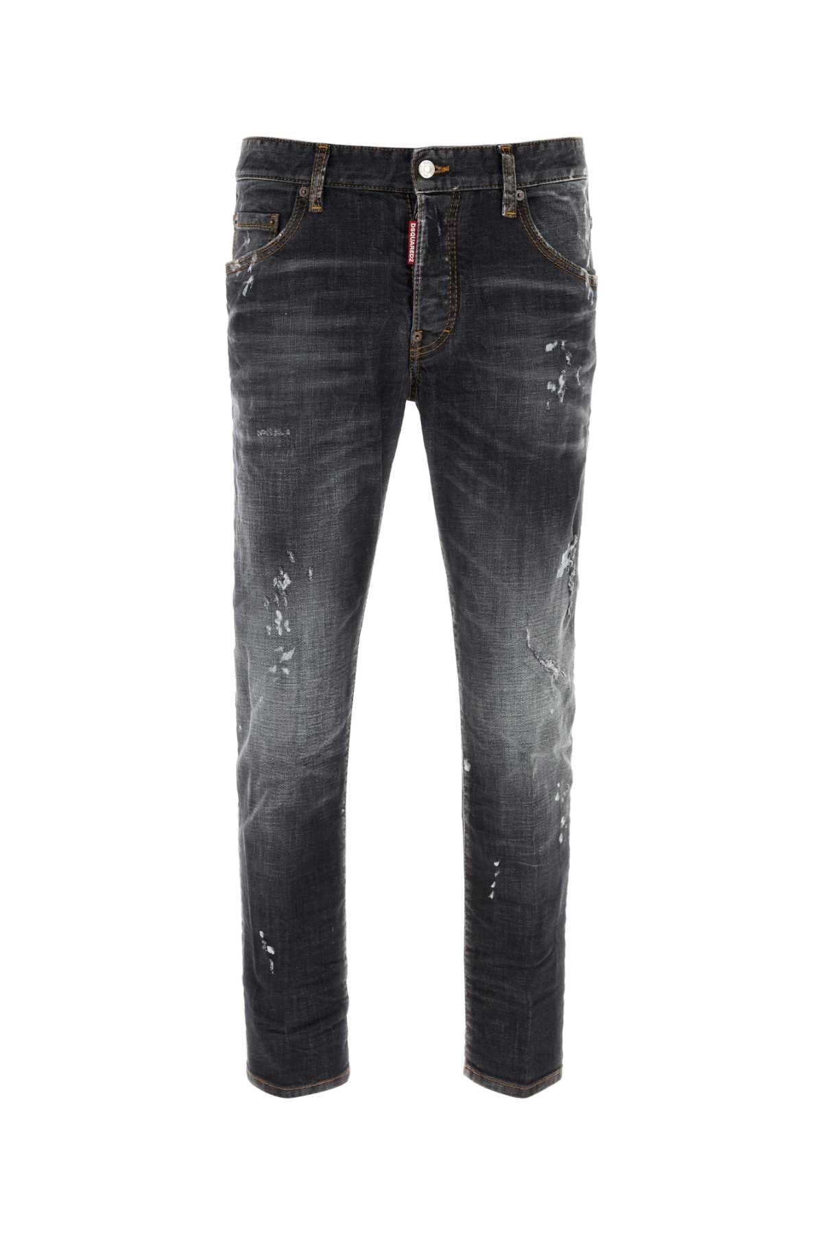 Dsquared Men Graphite Stretch Denim Jeans DSQUARED2