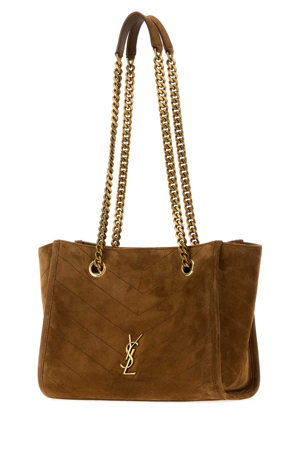 Saint Laurent Women Camel Suede Small Niki Shoulder Bag SAINT LAURENT