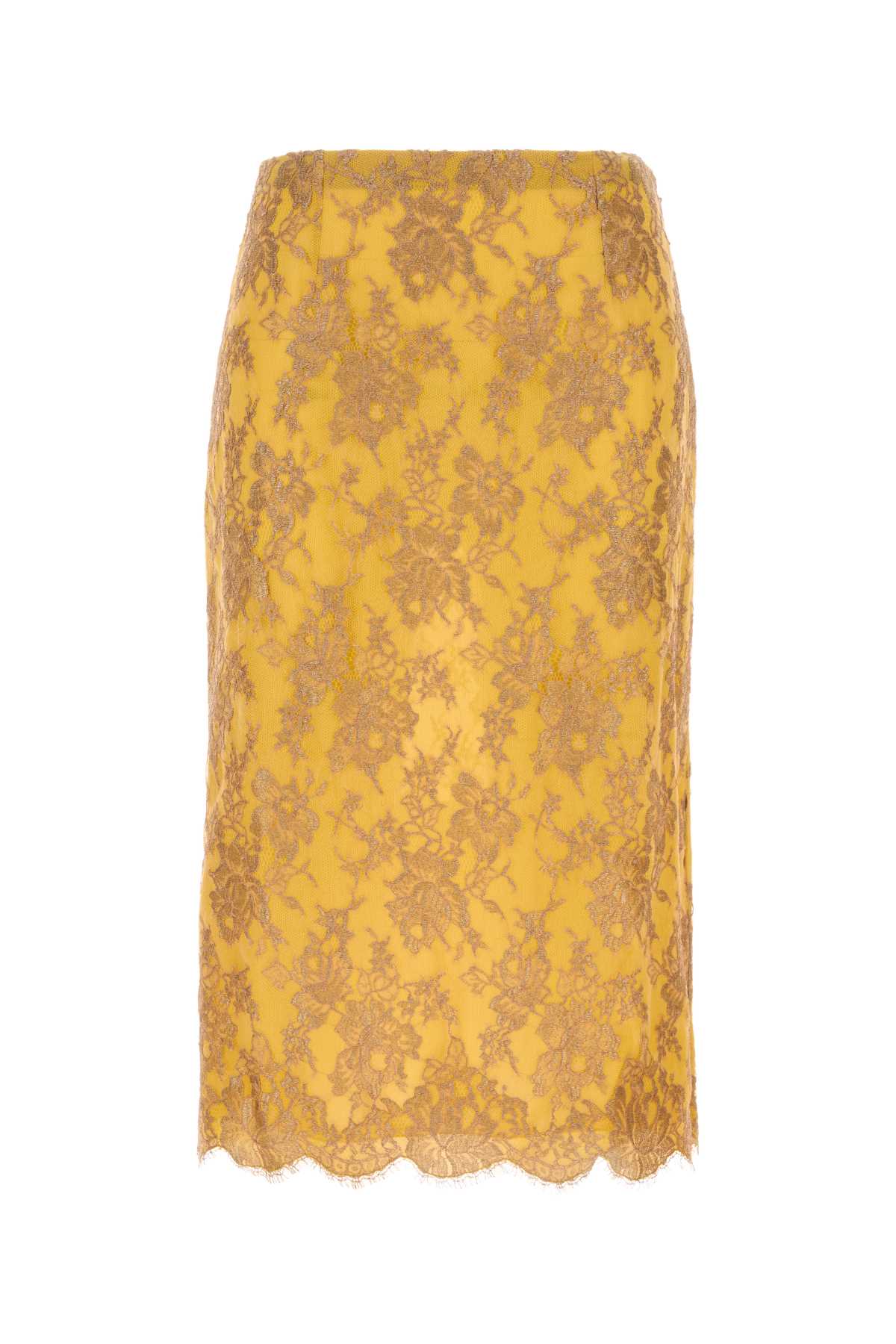 Saint Laurent Women Embroidered Lace Skirt SAINT LAURENT