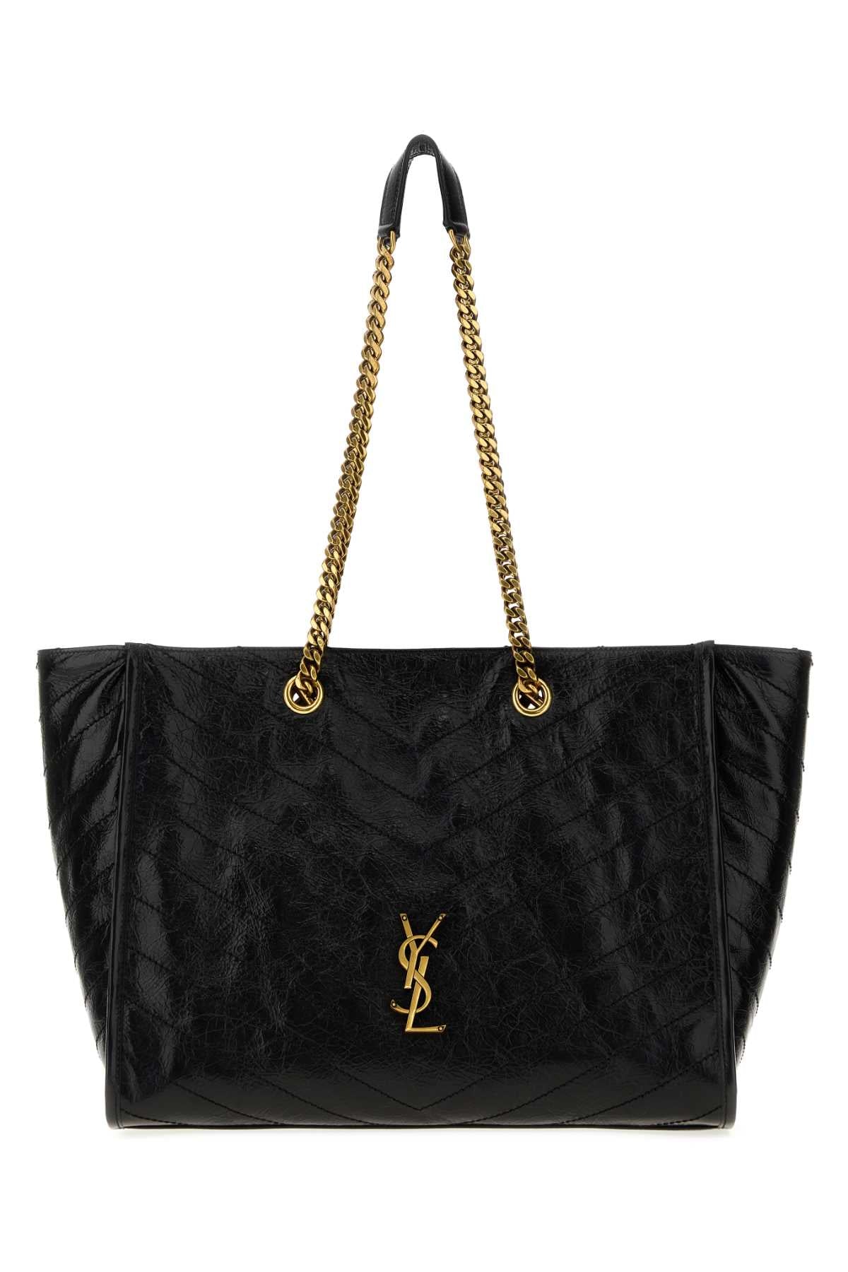 Saint Laurent Women Black Leather Niki Shopping Bag SAINT LAURENT
