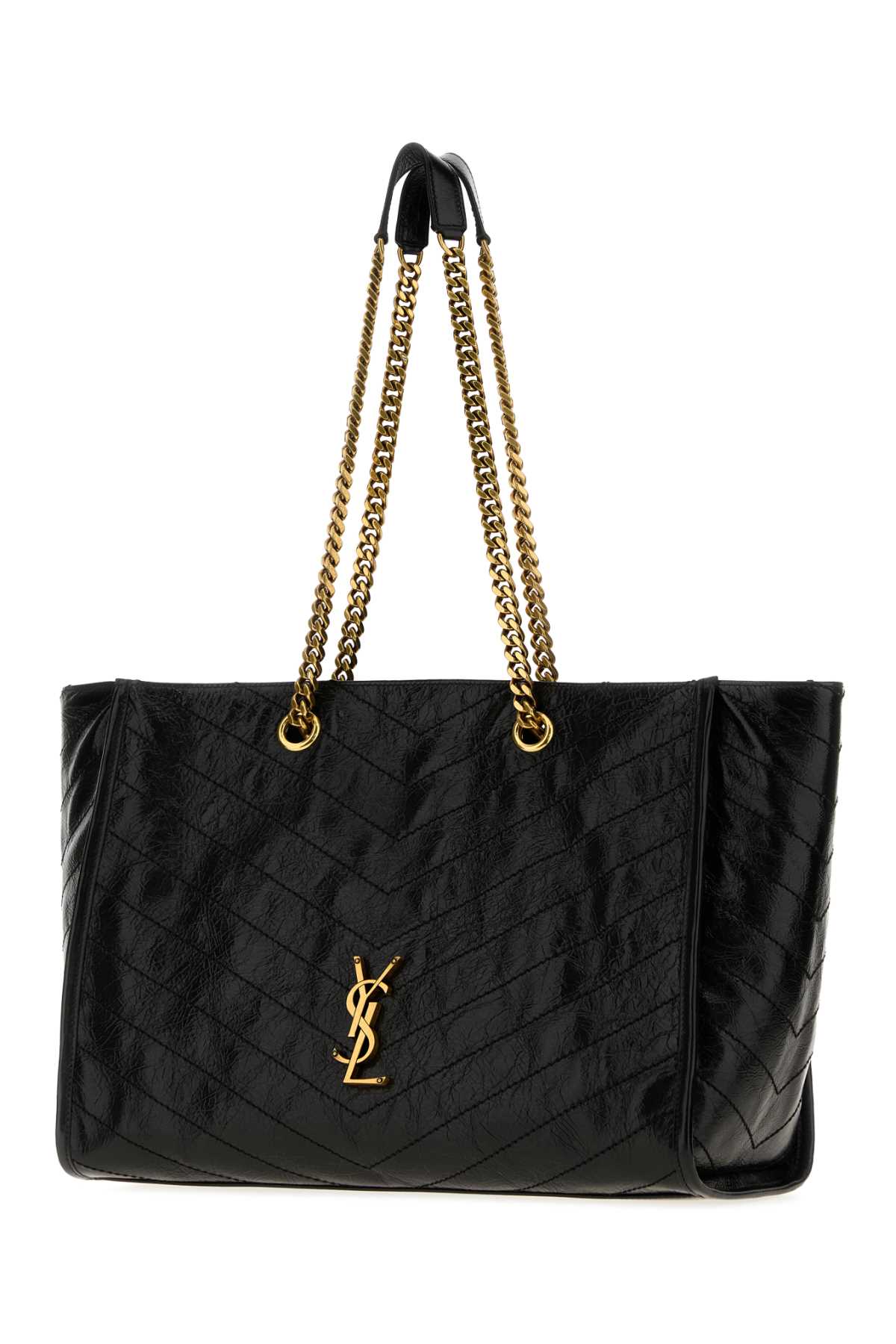 Saint Laurent Women Black Leather Niki Shopping Bag SAINT LAURENT