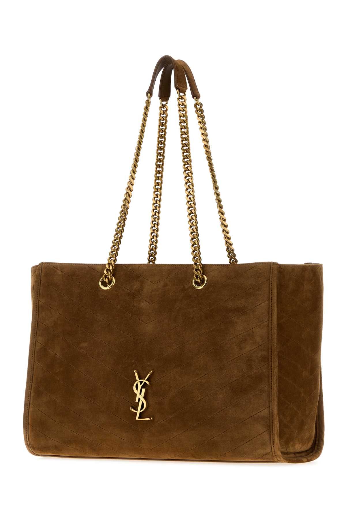 Saint Laurent Women Camel Suede Niki Shopping Bag SAINT LAURENT