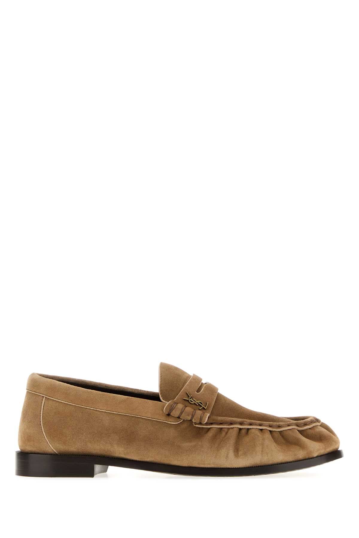 Saint Laurent Women Cappuccino Suede Le Loafer Loafers SAINT LAURENT