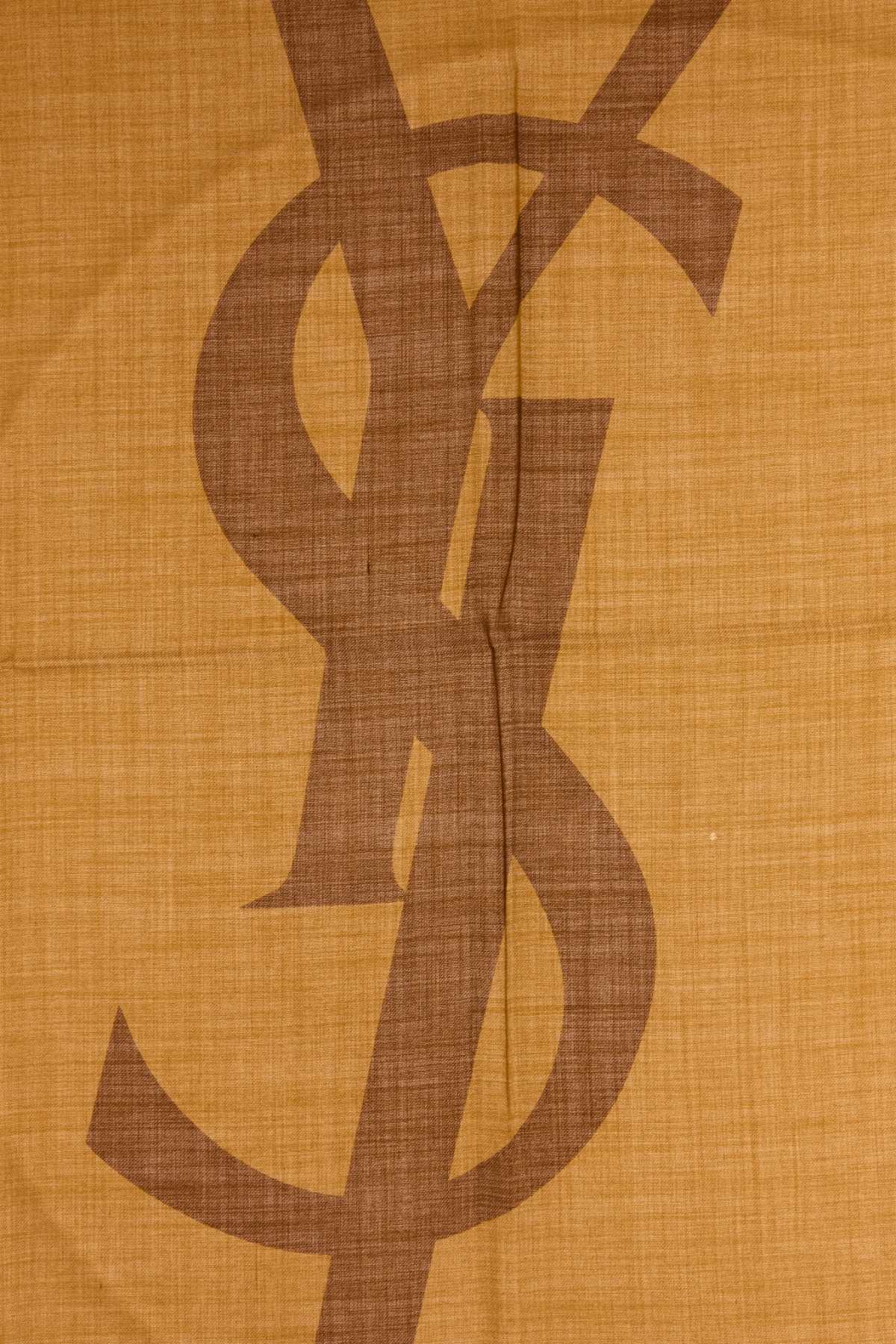 Saint Laurent Women Ocre Wool Scarf SAINT LAURENT
