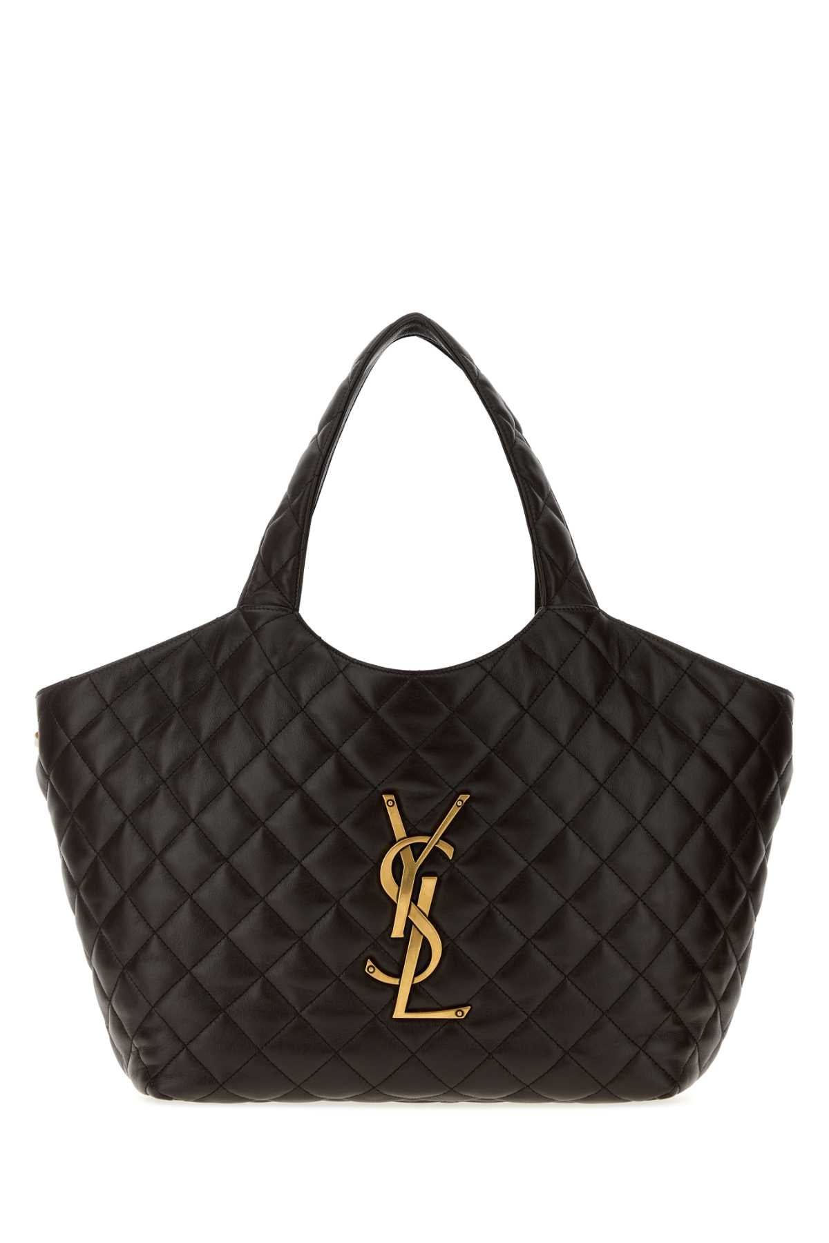 Saint Laurent Women Dark Brown Nappa Medium Icare Shopping Bag SAINT LAURENT